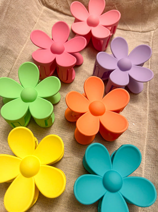 Bright Flower Claw Clip