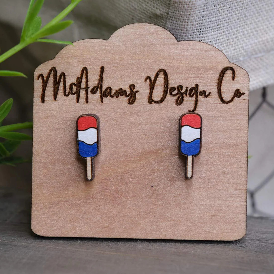 Wooden Rocket Pop Studs (5 Pairs)