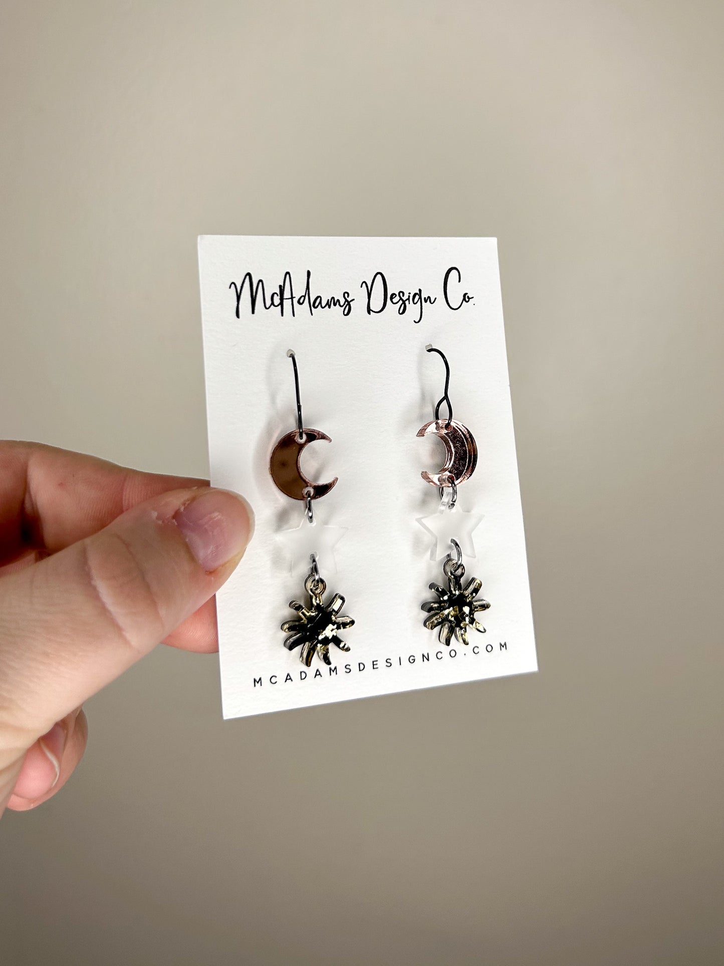 Sun, Moon, & Stars Acrylic Earrings