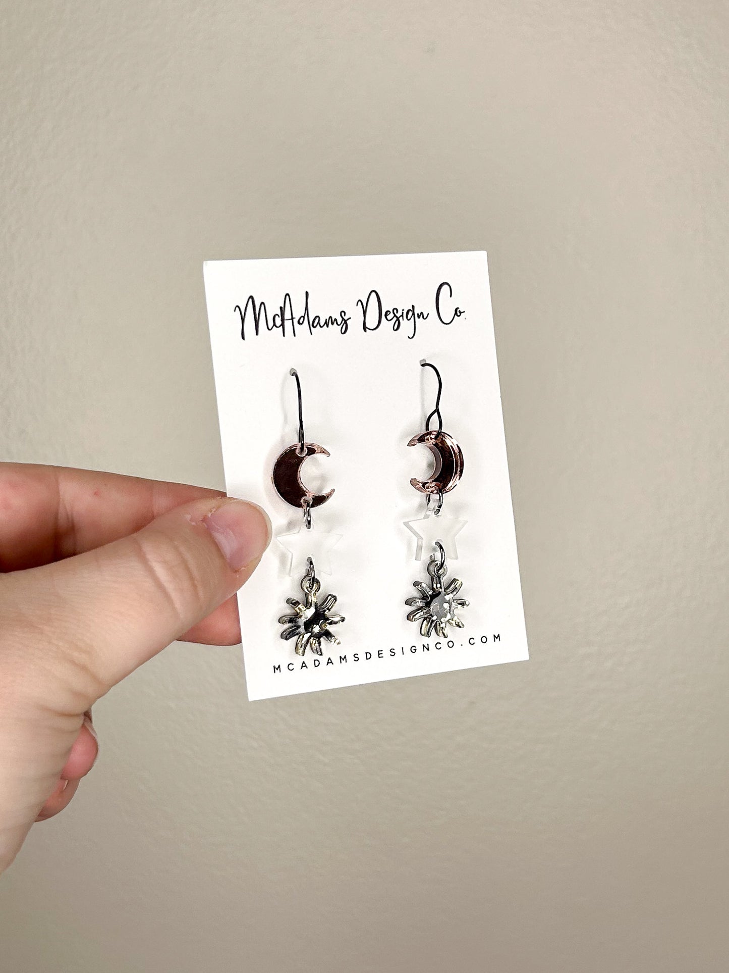 Sun, Moon, & Stars Acrylic Earrings