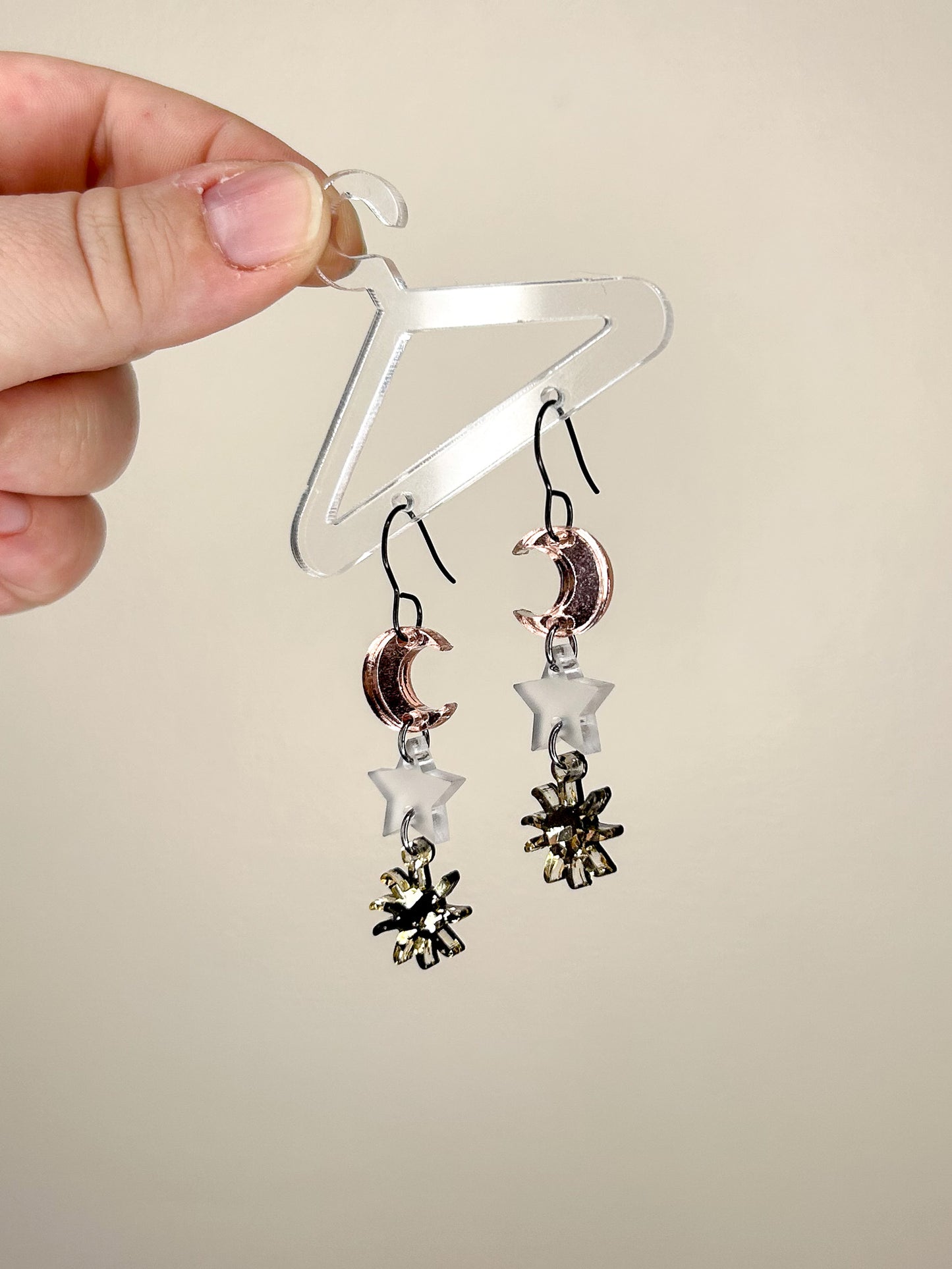 Sun, Moon, & Stars Acrylic Earrings
