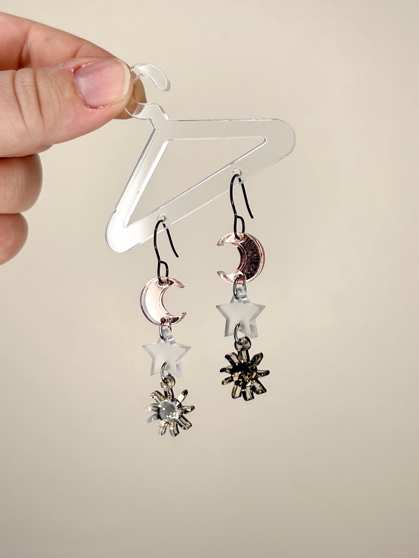Sun, Moon, & Stars Acrylic Earrings