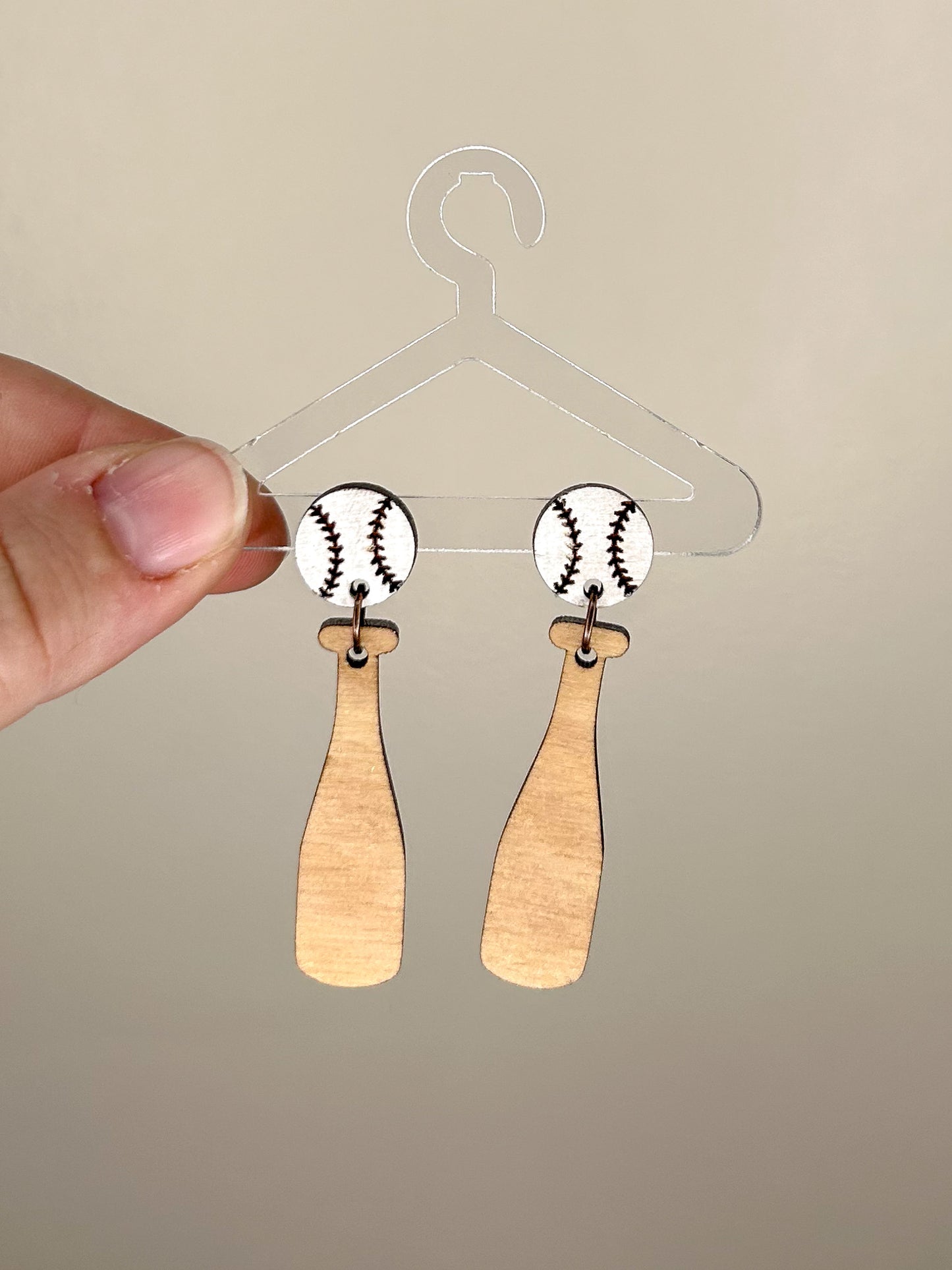 Baseball Bat & Ball Earrings