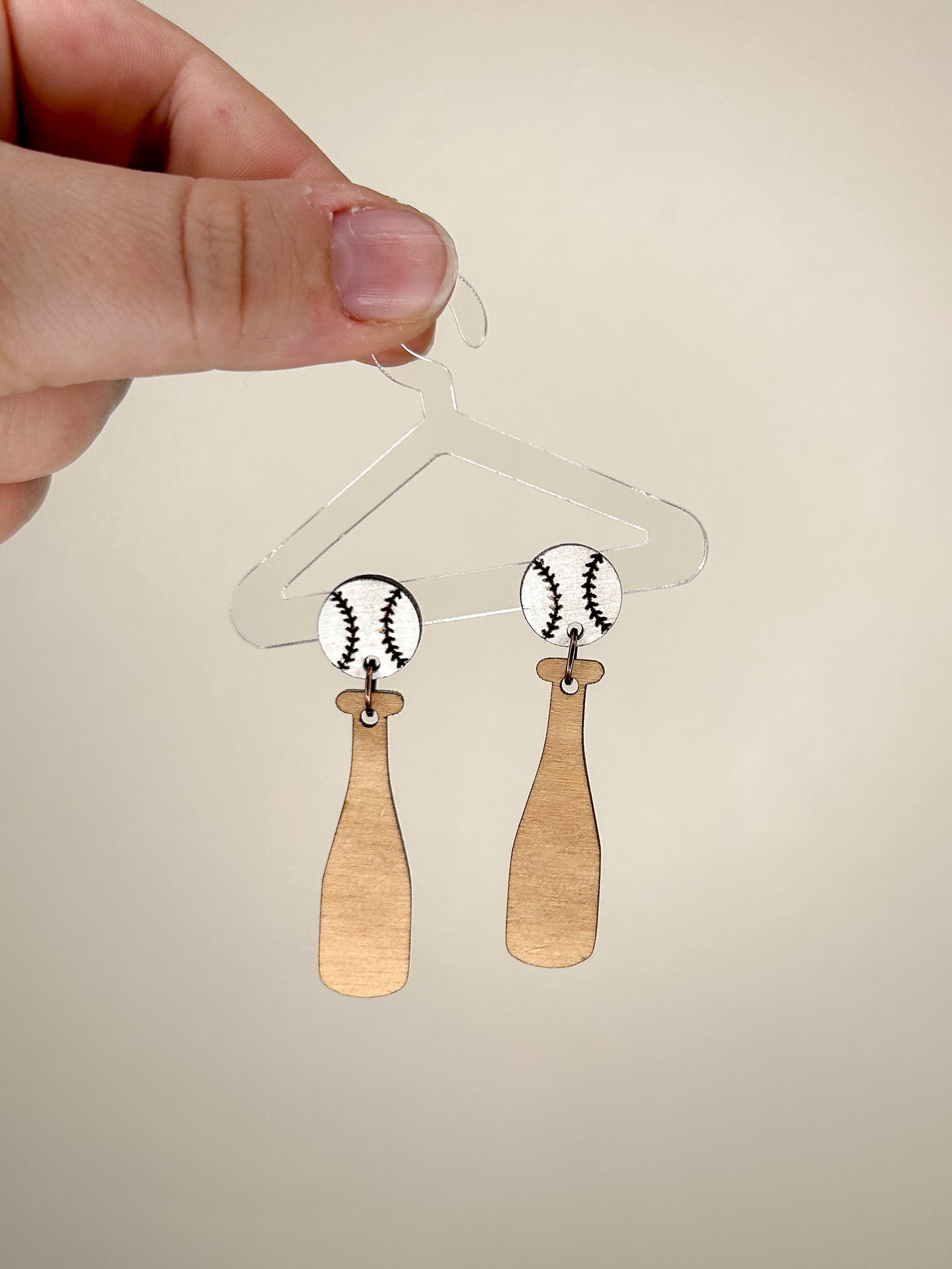 Baseball Bat & Ball Earrings