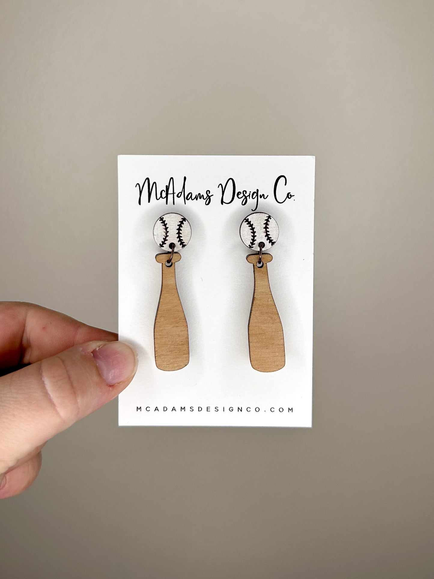 Baseball Bat & Ball Earrings