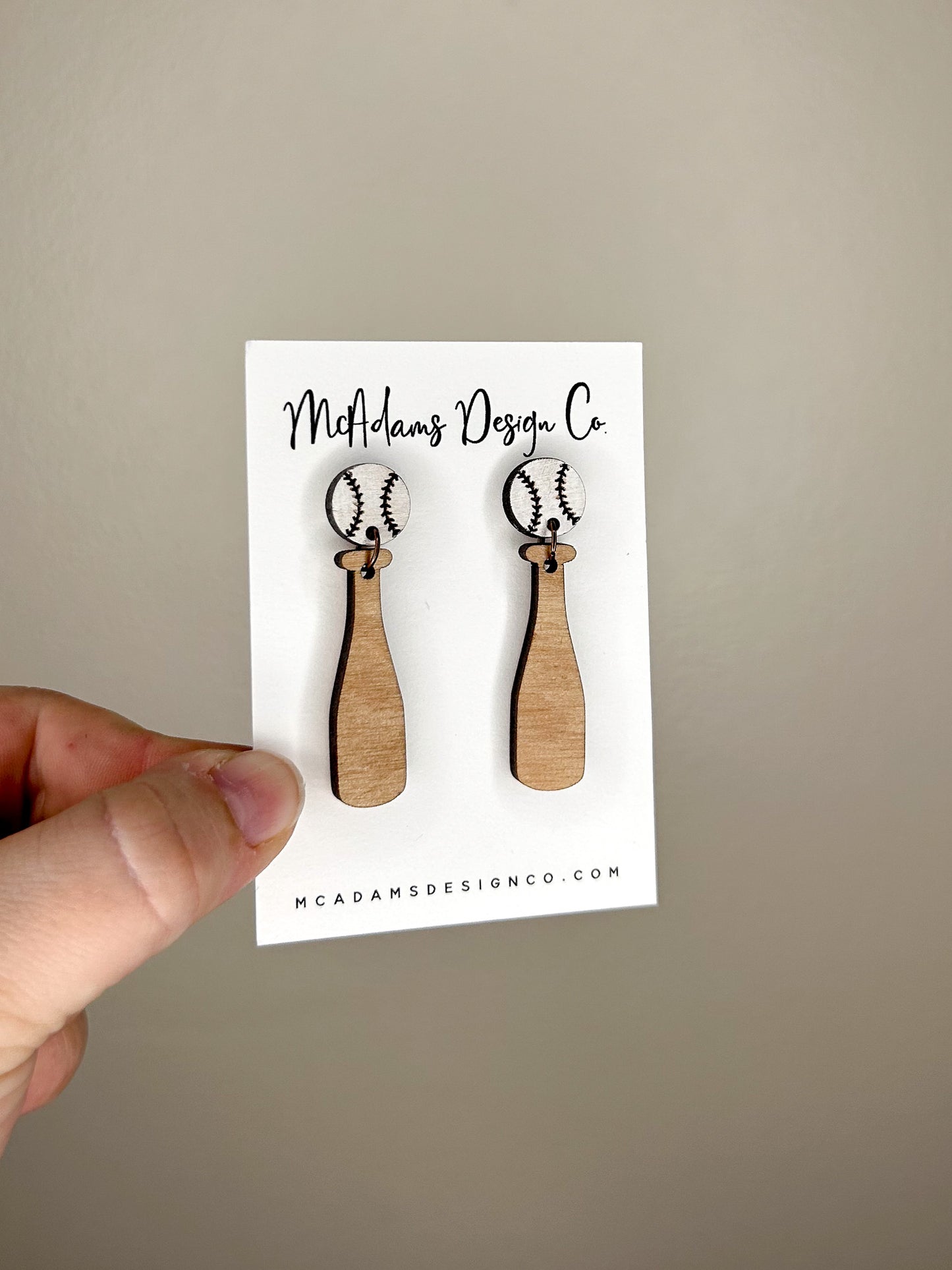 Baseball Bat & Ball Earrings