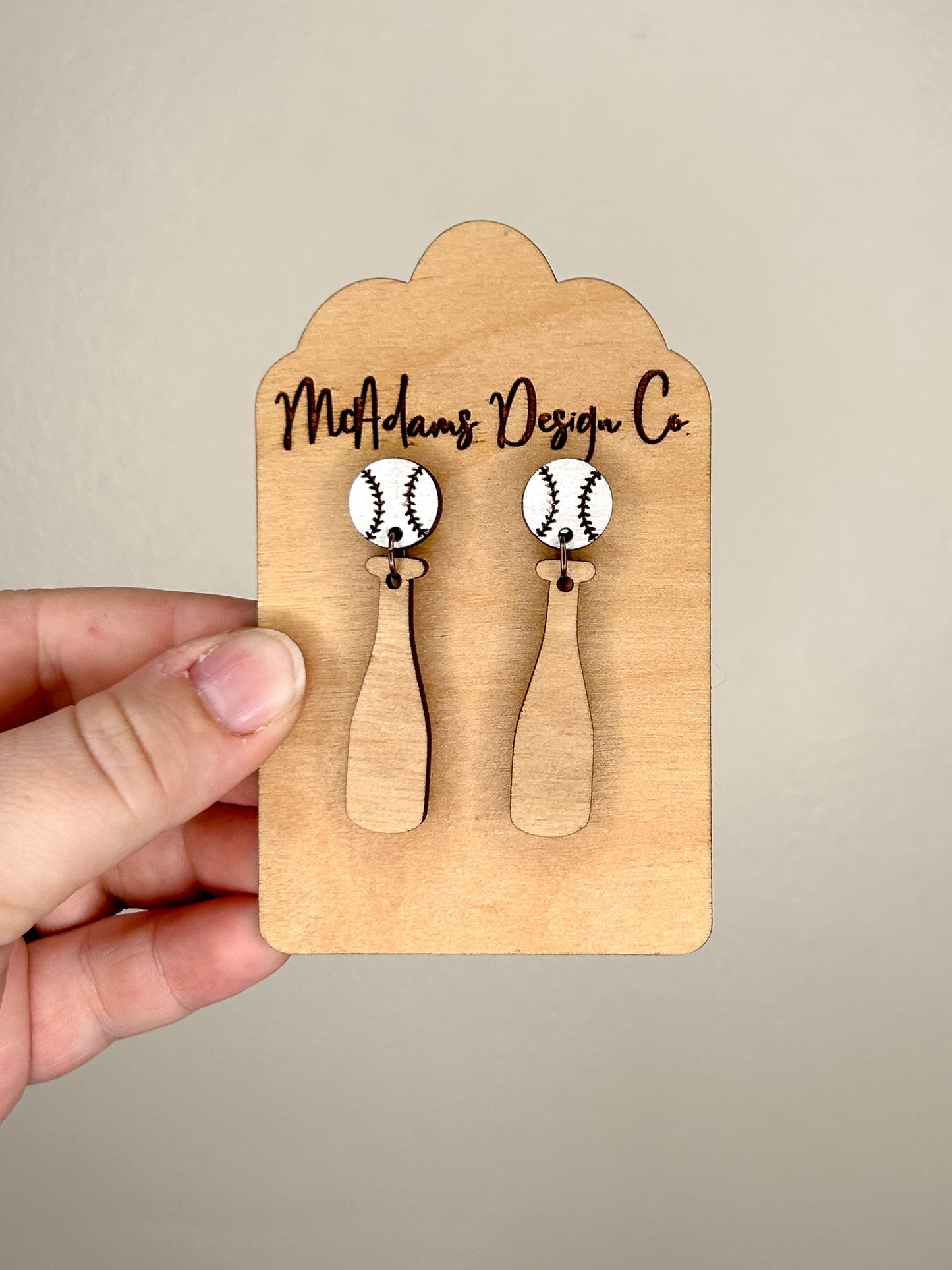 Baseball Bat & Ball Earrings