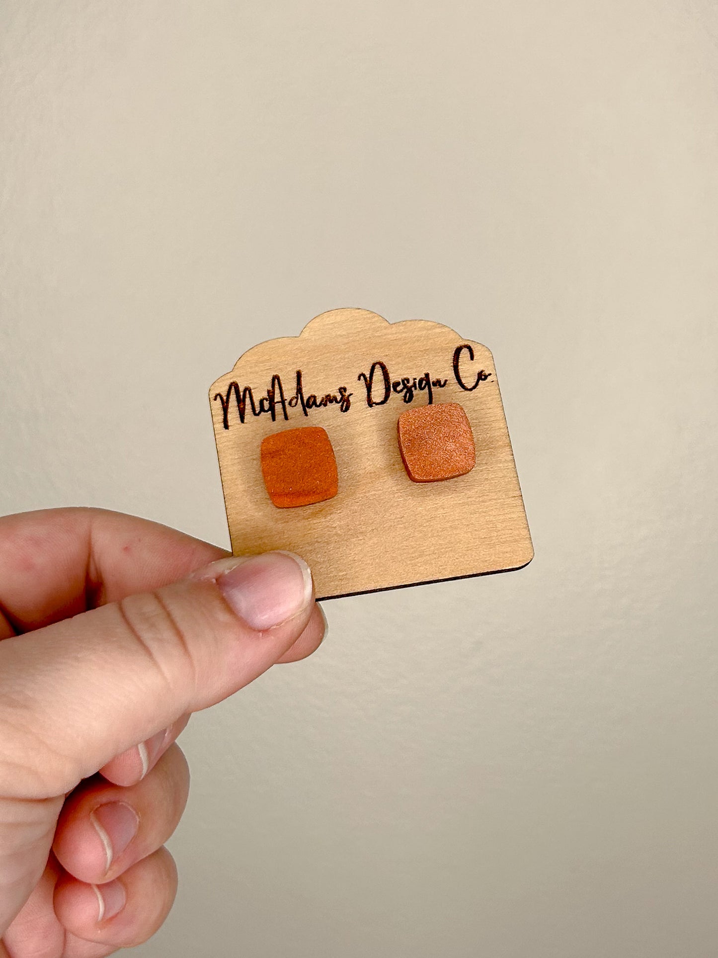 Copper Pearl Acrylic Studs