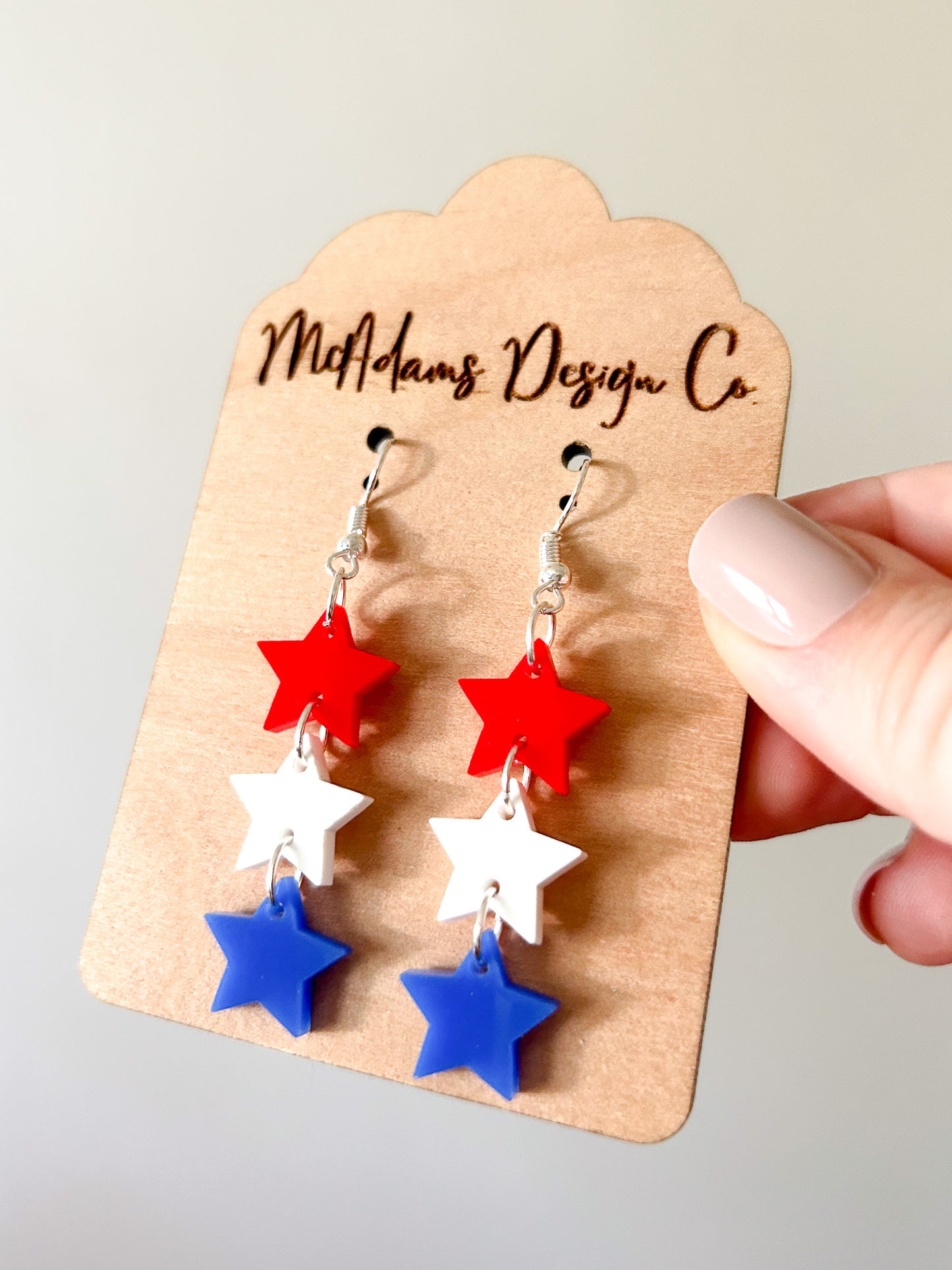 Stacked Star Acrylic Earrings