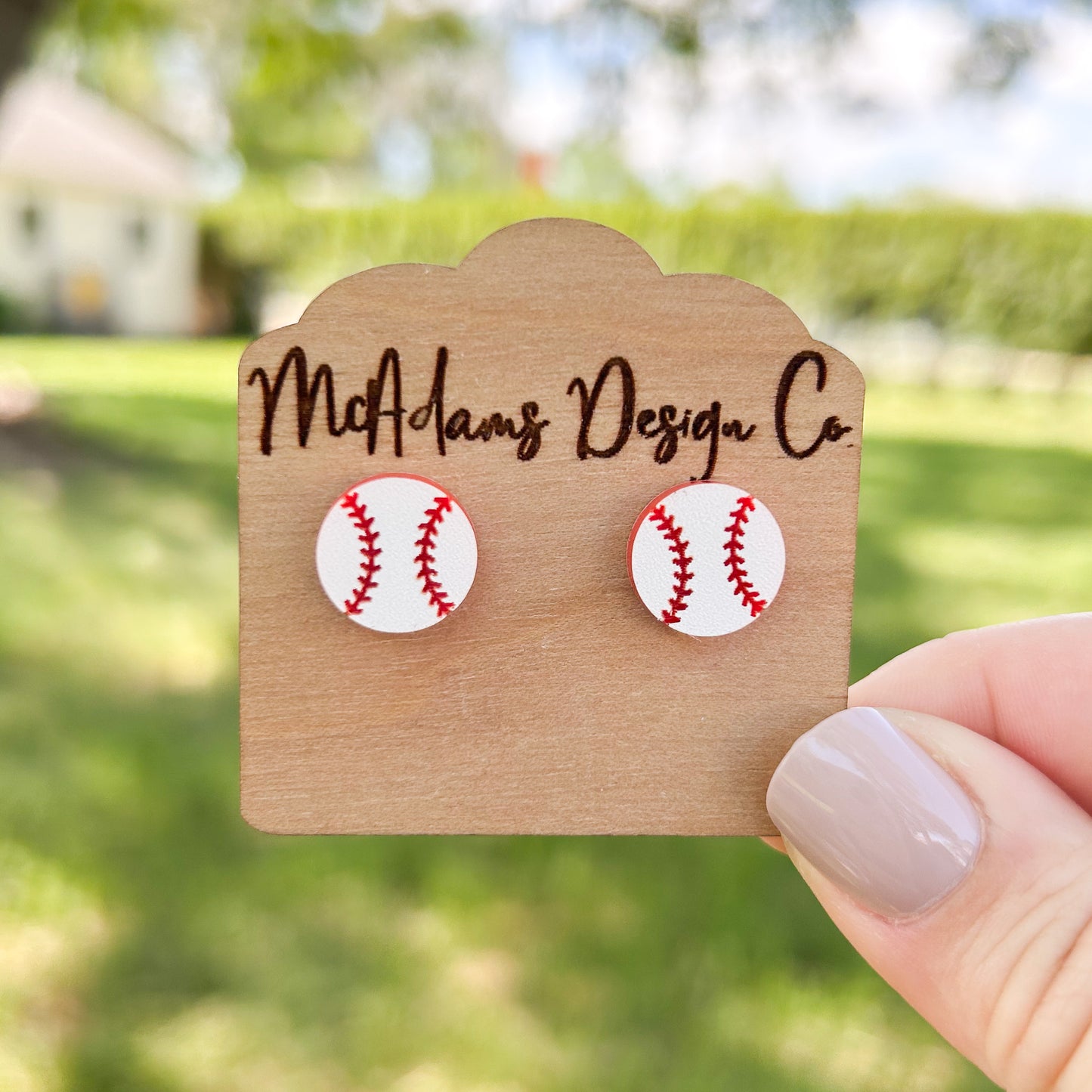 Acrylic Baseball Studs