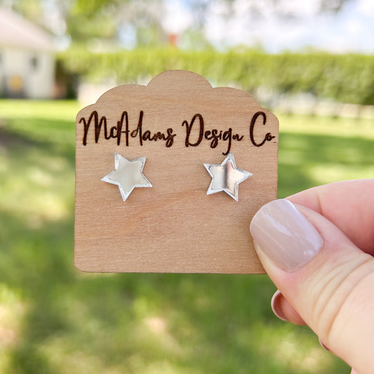 Mirror Star Studs