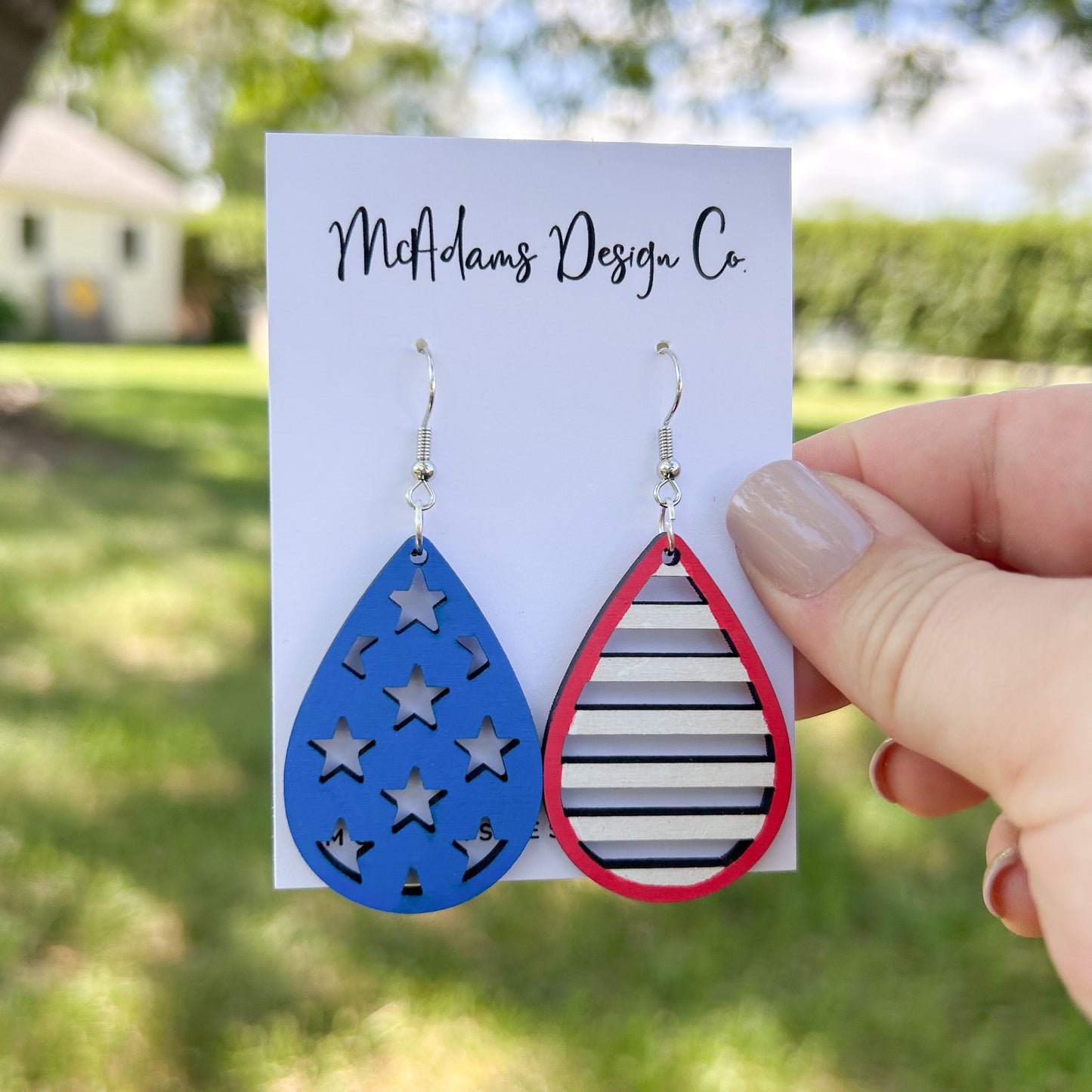 Stars & Stripes Cutout Earrings