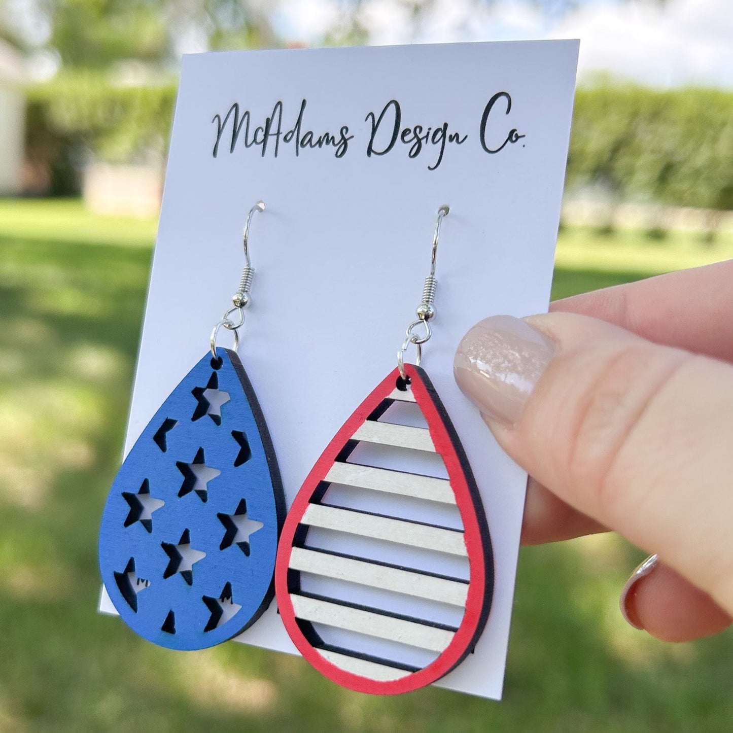 Stars & Stripes Cutout Earrings