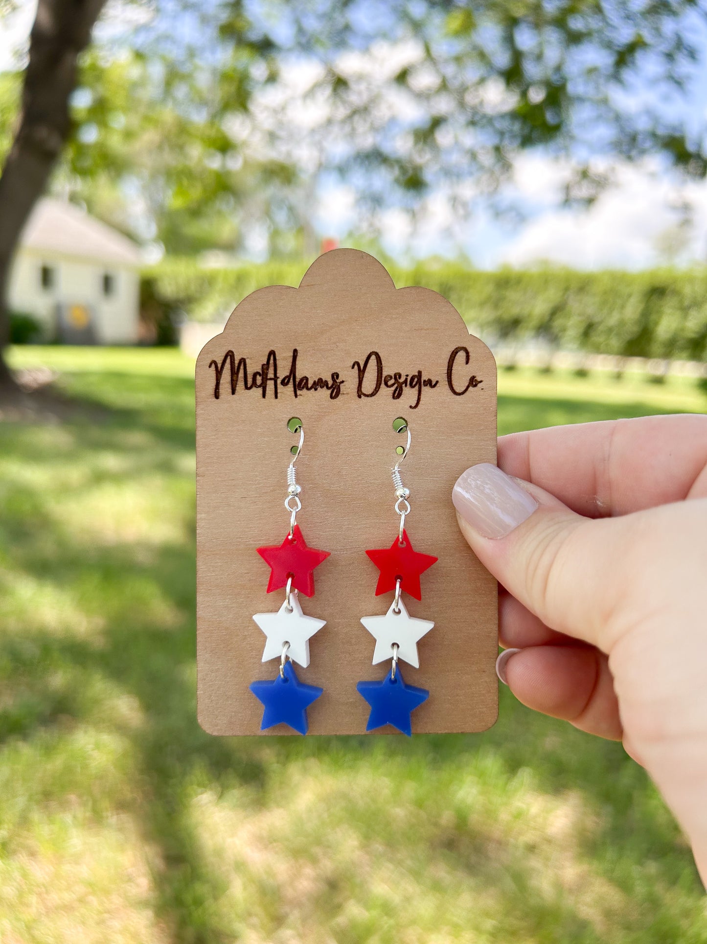Stacked Star Acrylic Earrings