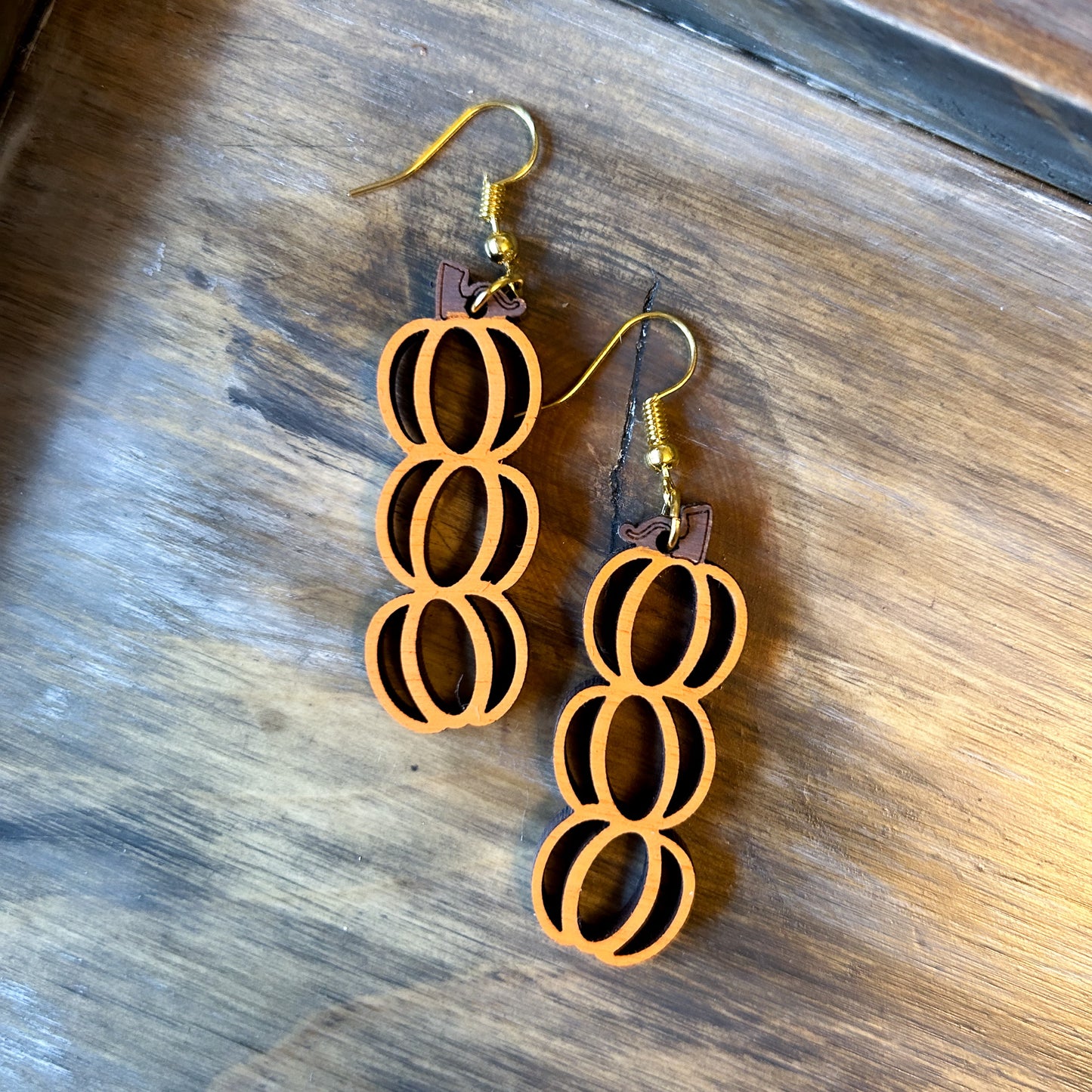 Stacked Pumpkin Earrings