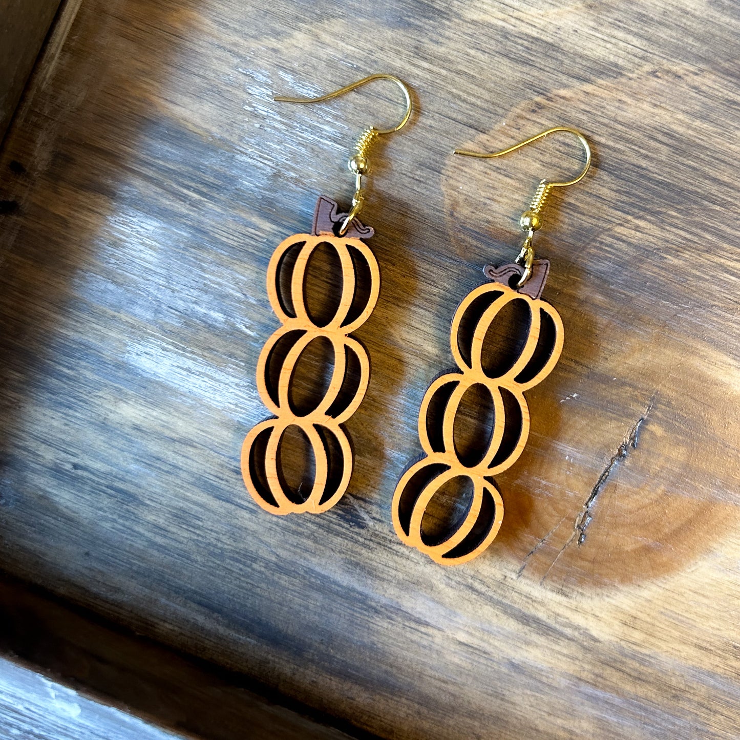 Stacked Pumpkin Earrings