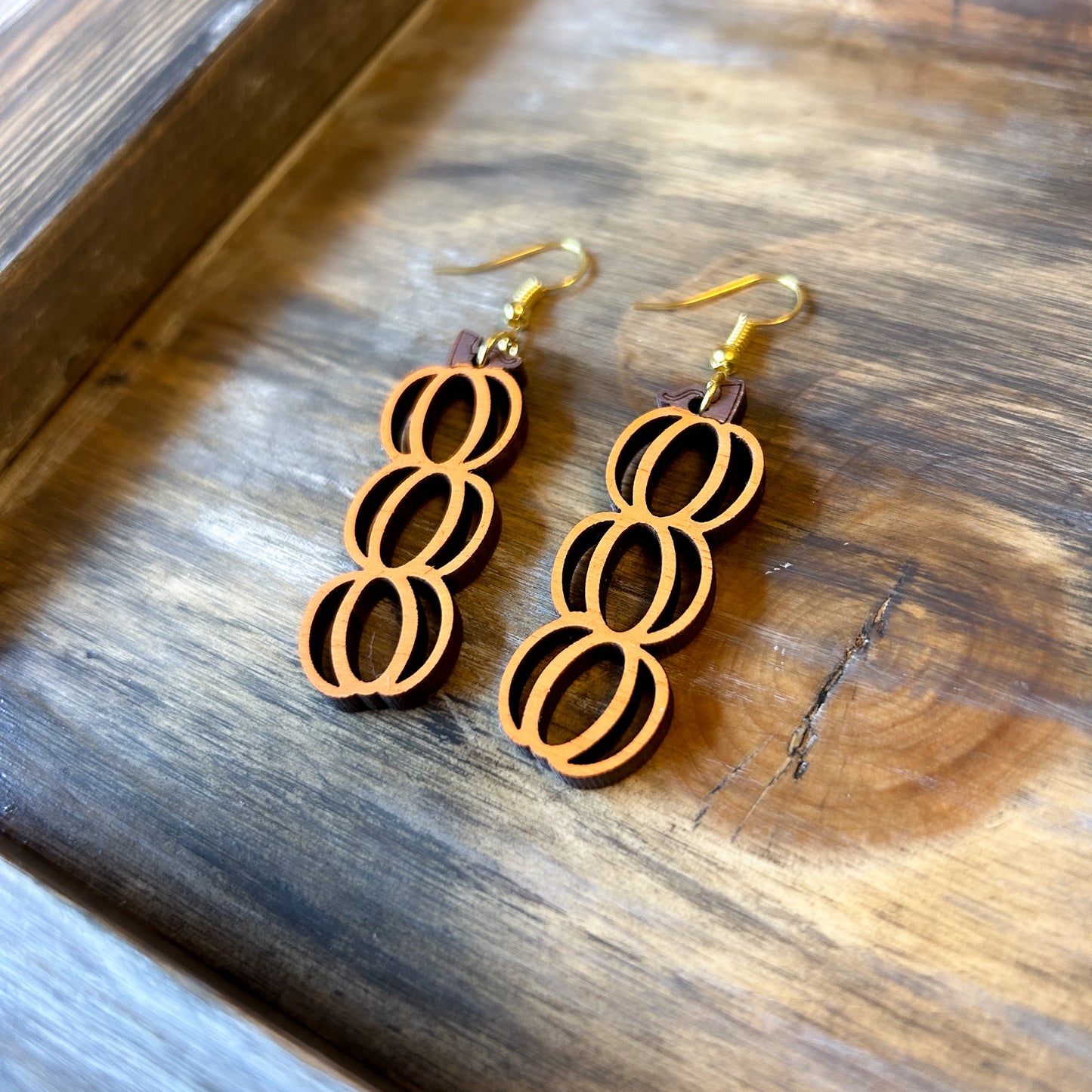 Stacked Pumpkin Earrings