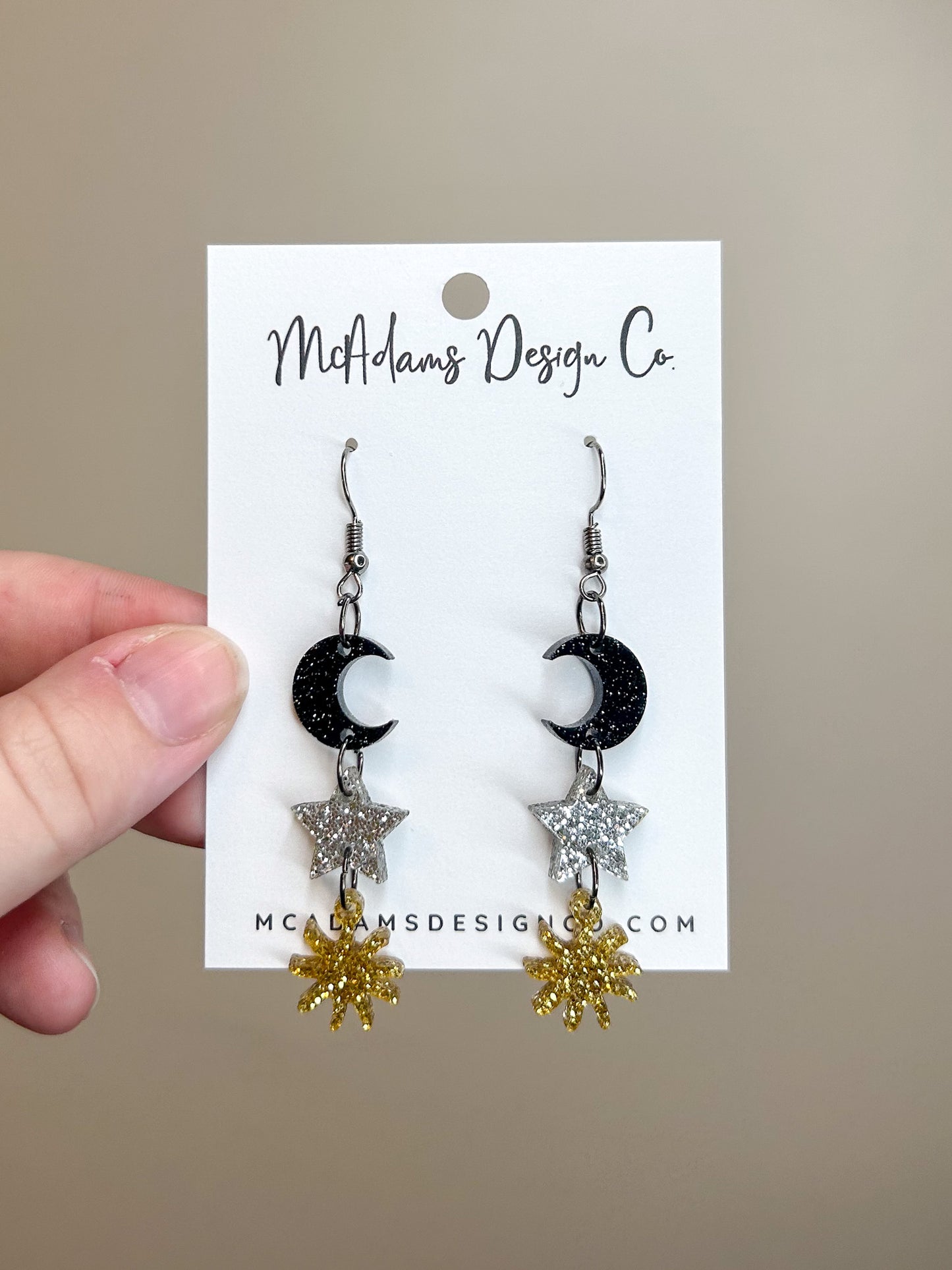 Sun, Moon, & Stars Acrylic Earrings