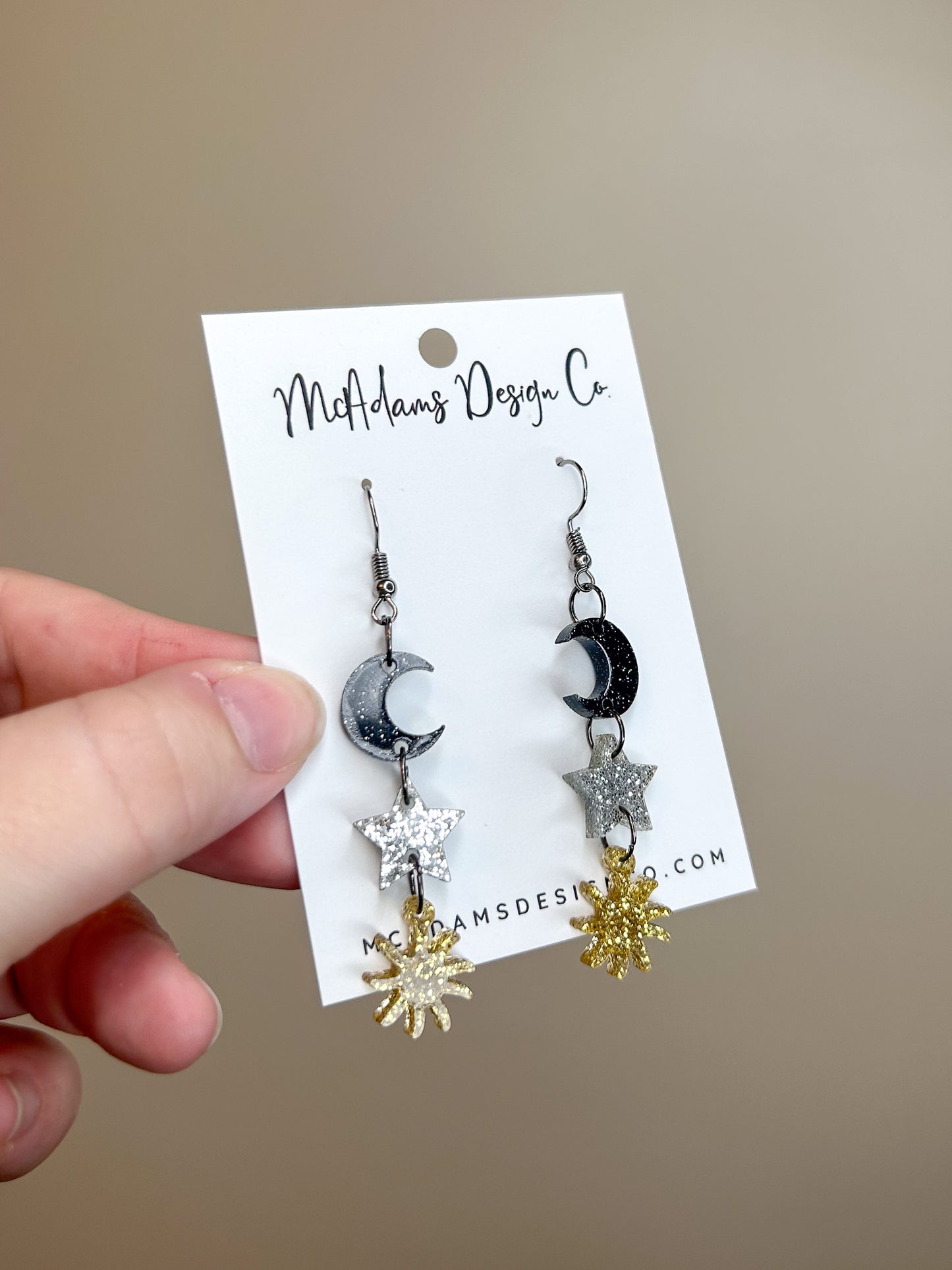Sun, Moon, & Stars Acrylic Earrings