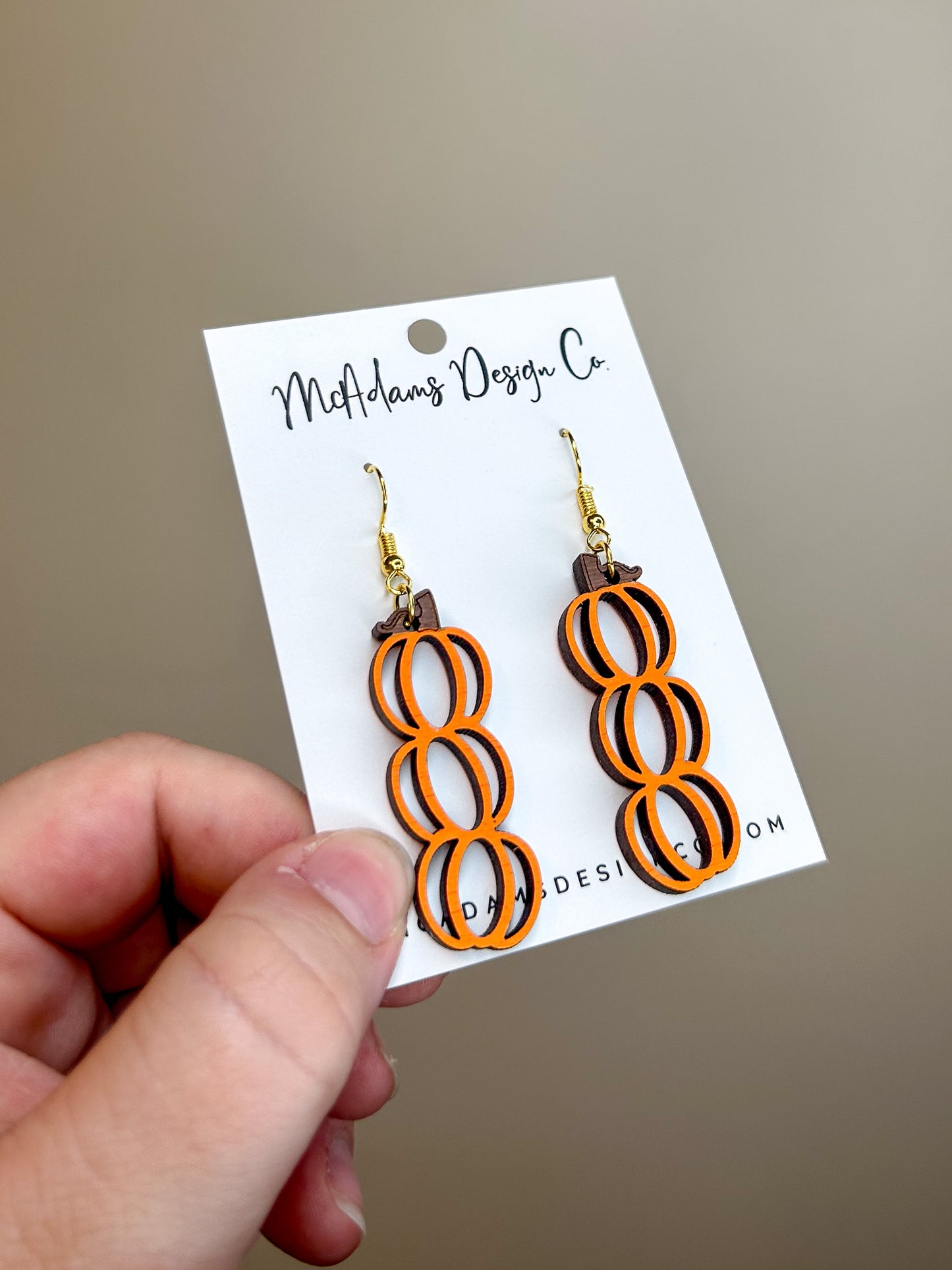 Stacked Pumpkin Earrings