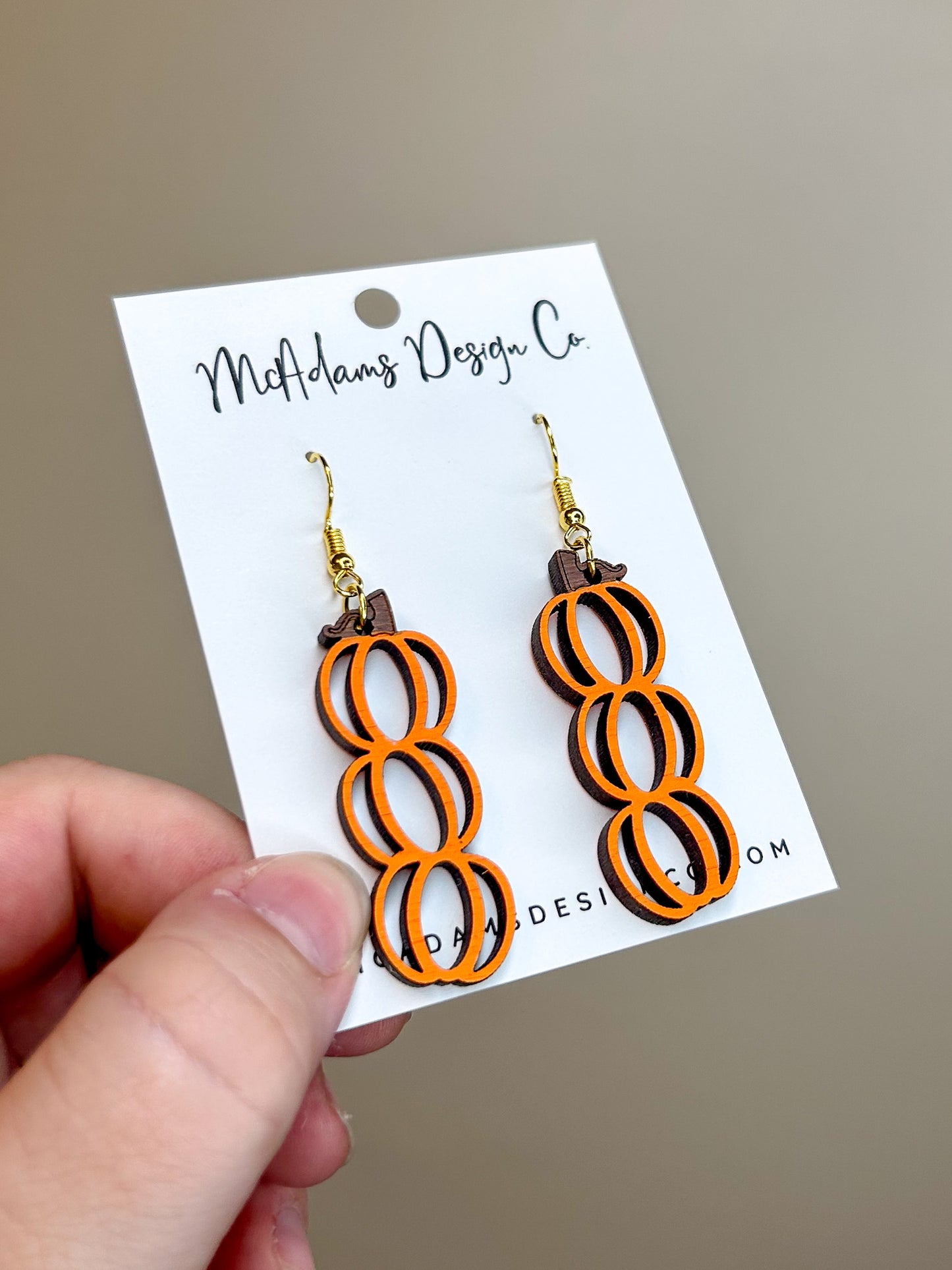 Stacked Pumpkin Earrings