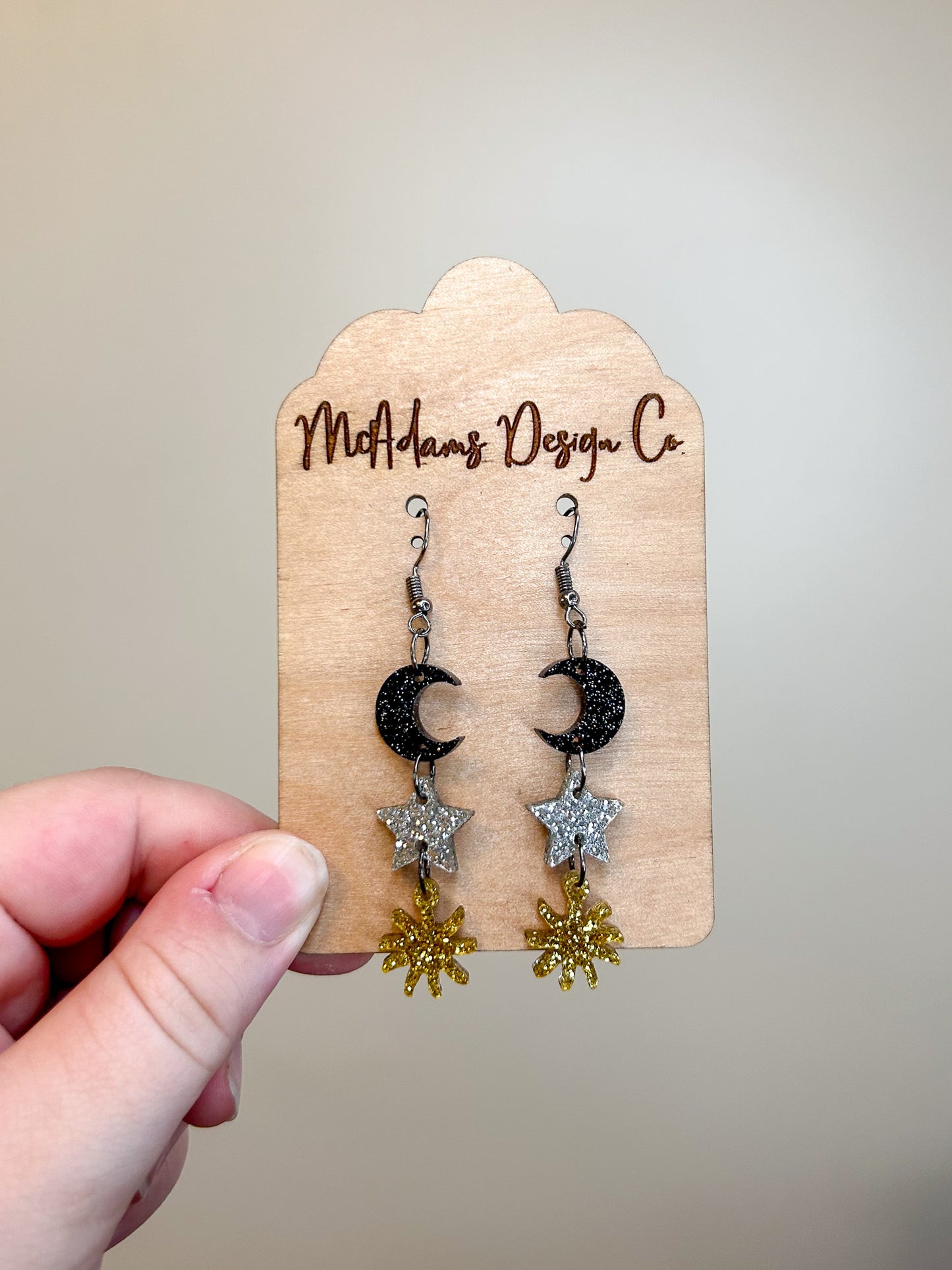 Sun, Moon, & Stars Acrylic Earrings