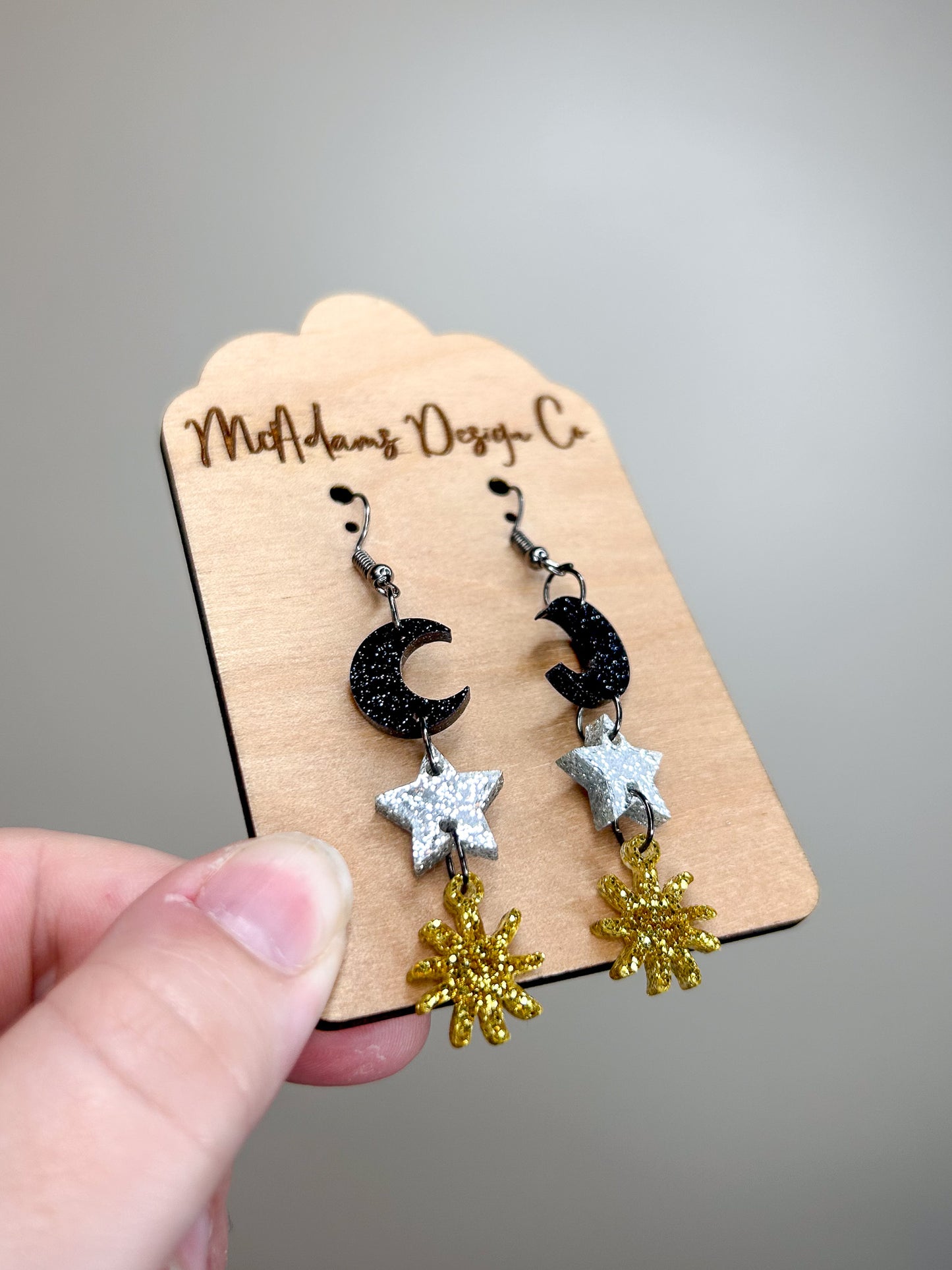 Sun, Moon, & Stars Acrylic Earrings