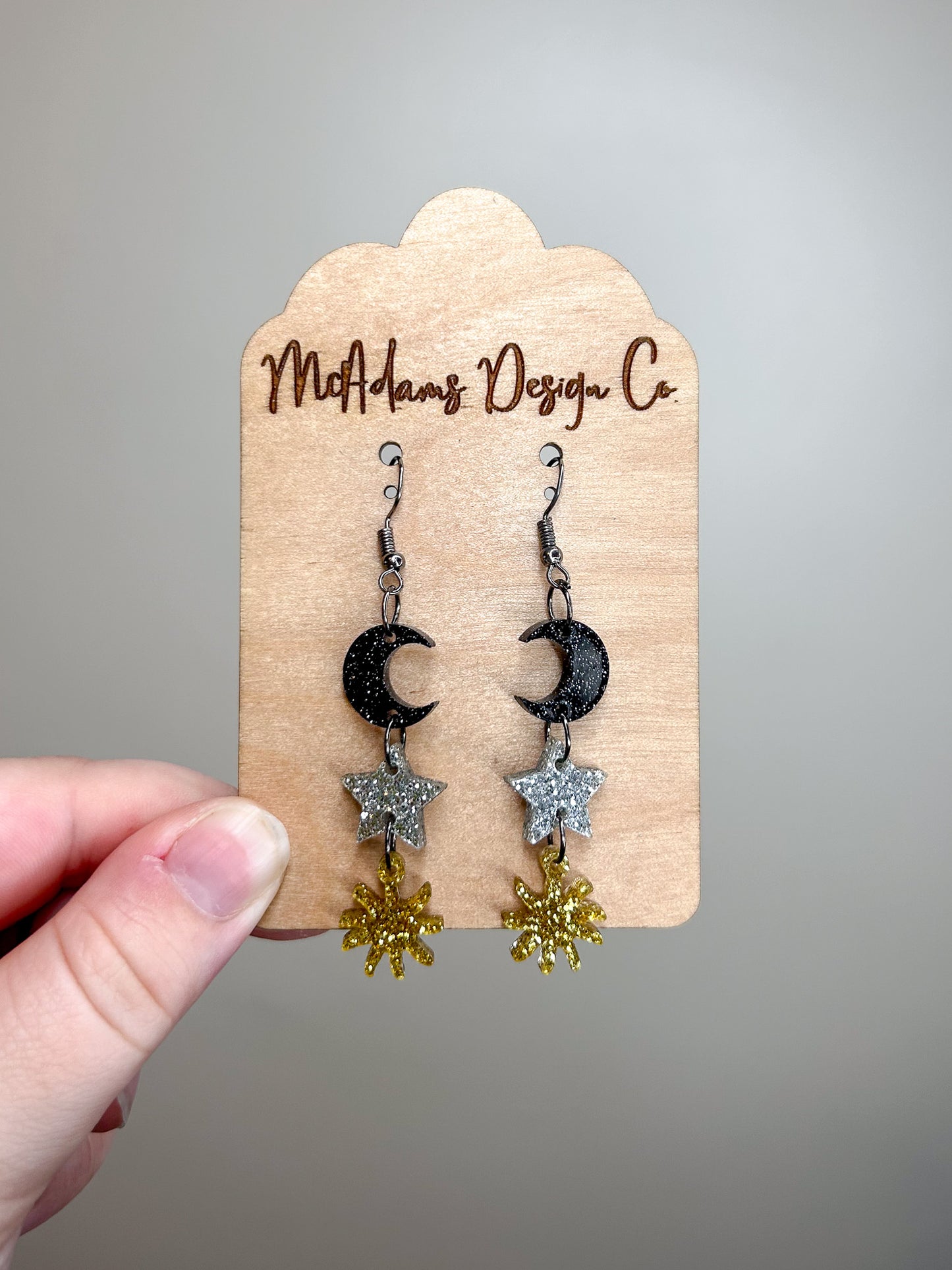 Sun, Moon, & Stars Acrylic Earrings
