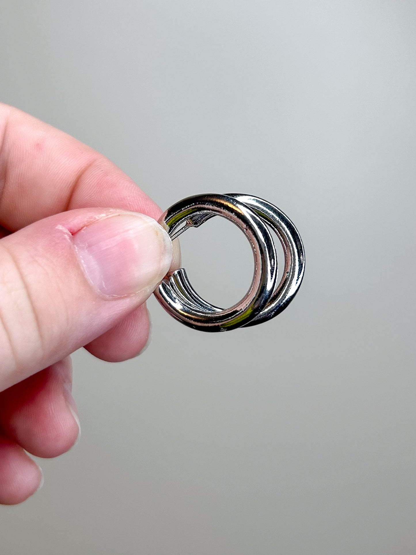 Chunky Silver Hoops Earrings