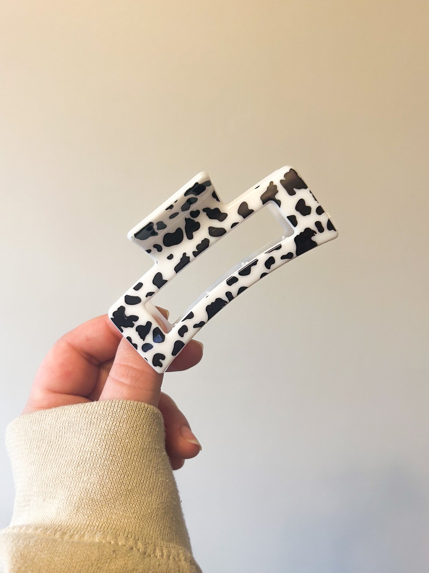 Cow Print Claw Clip
