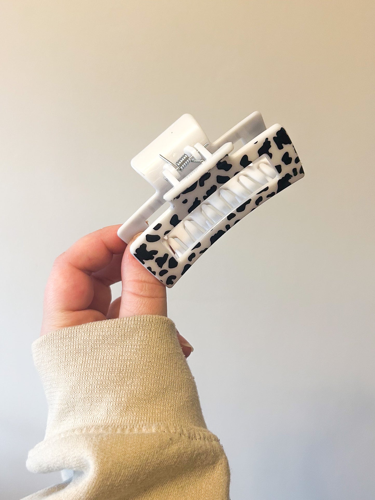 Cow Print Claw Clip