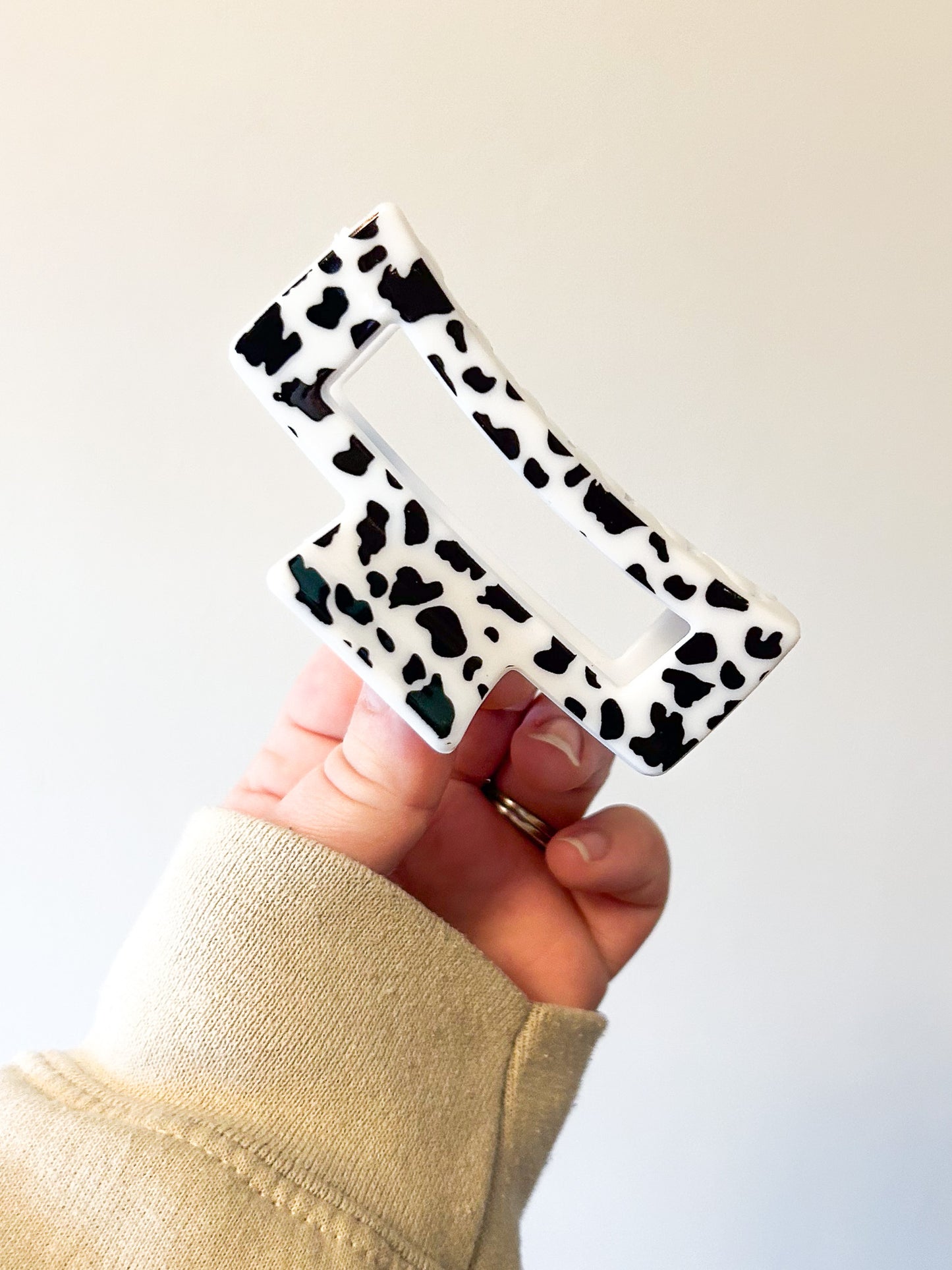 Cow Print Claw Clip