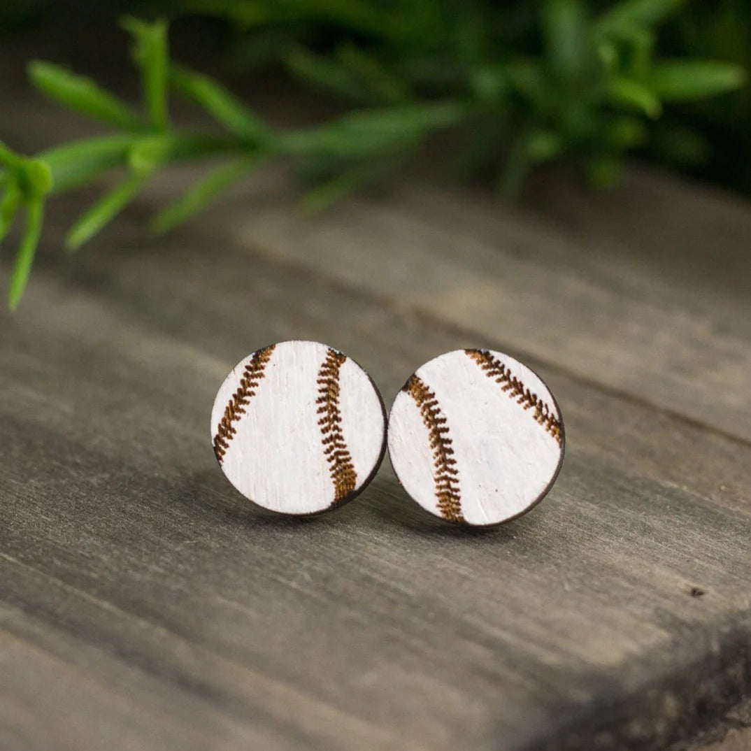 Wooden Sports Studs (5 Pairs)