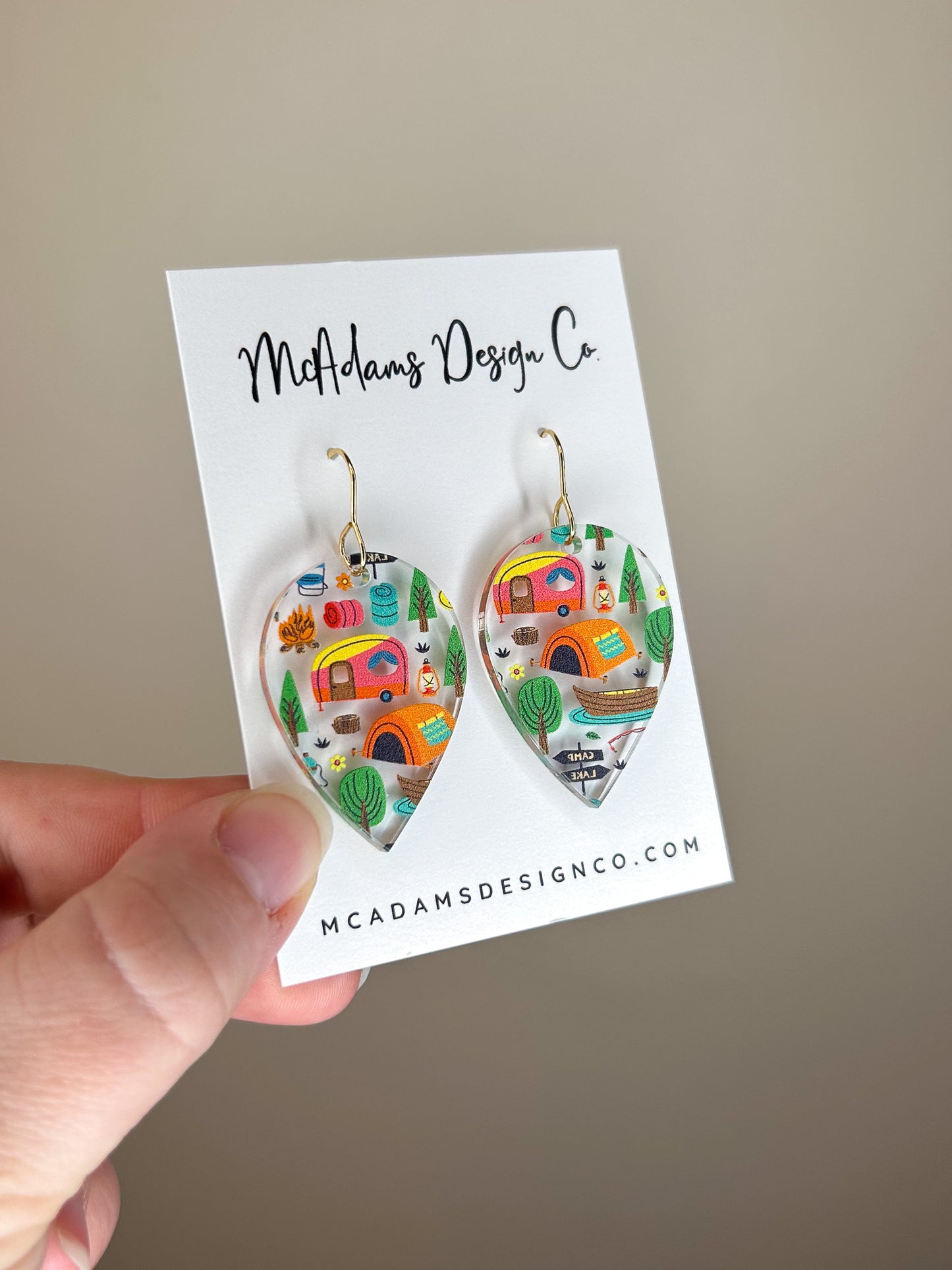 Camping Acrylic Earrings