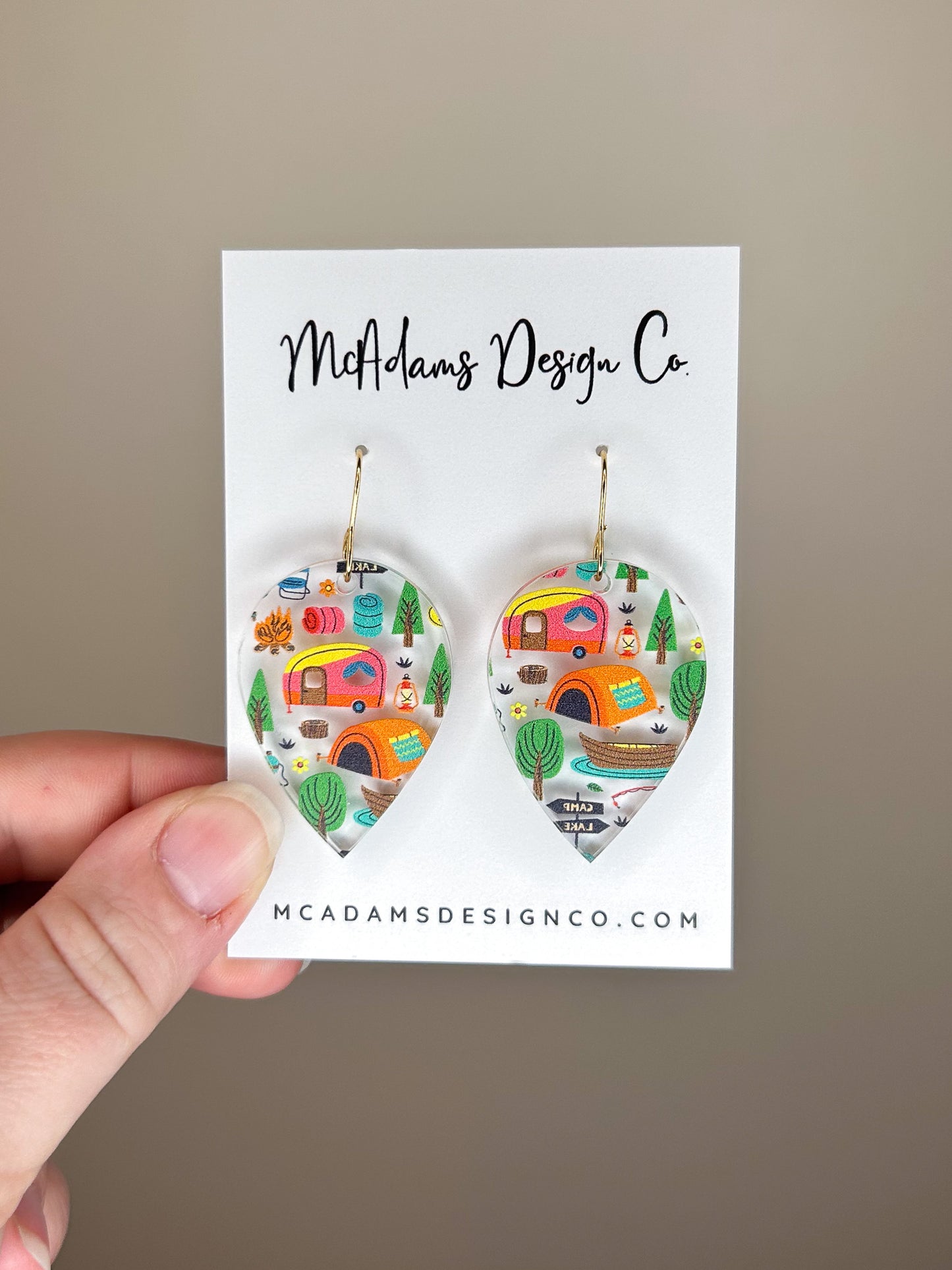 Camping Acrylic Earrings