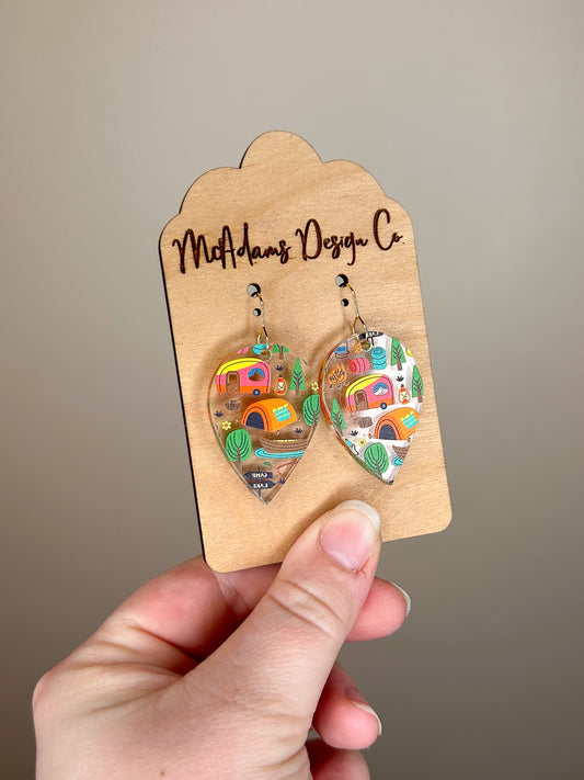 Camping Acrylic Earrings