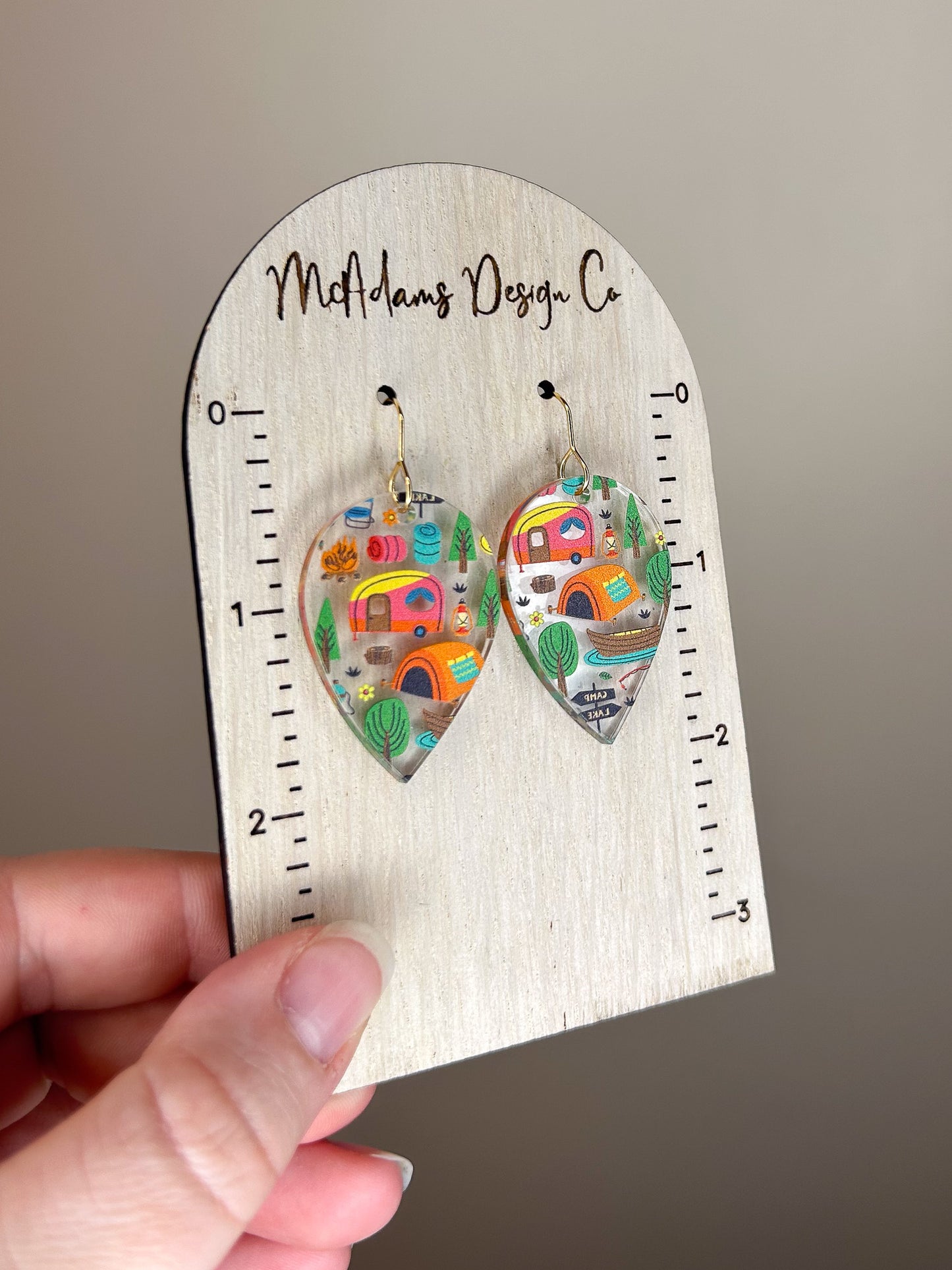 Camping Acrylic Earrings