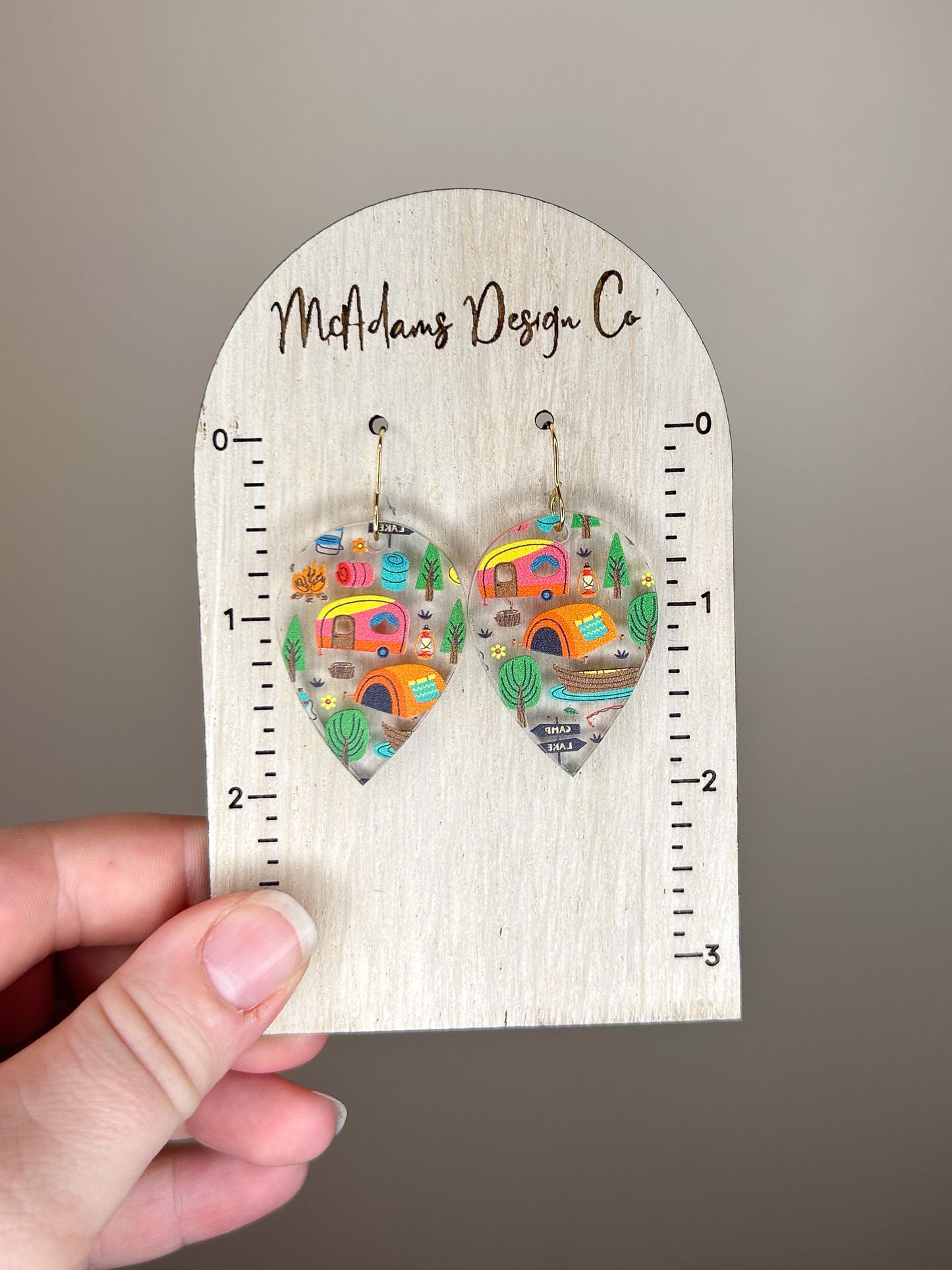 Camping Acrylic Earrings