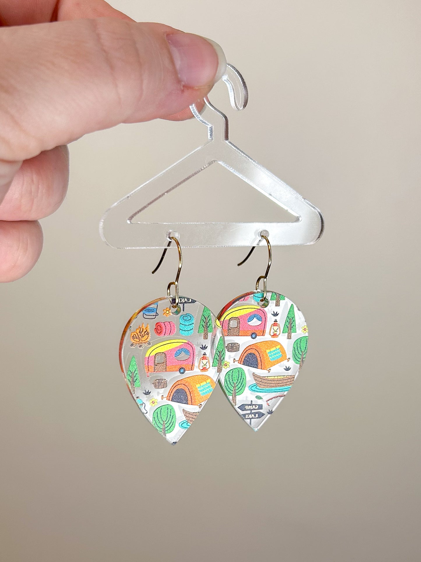 Camping Acrylic Earrings