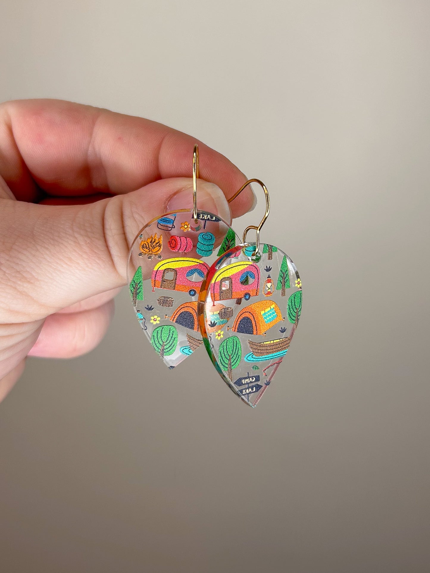 Camping Acrylic Earrings
