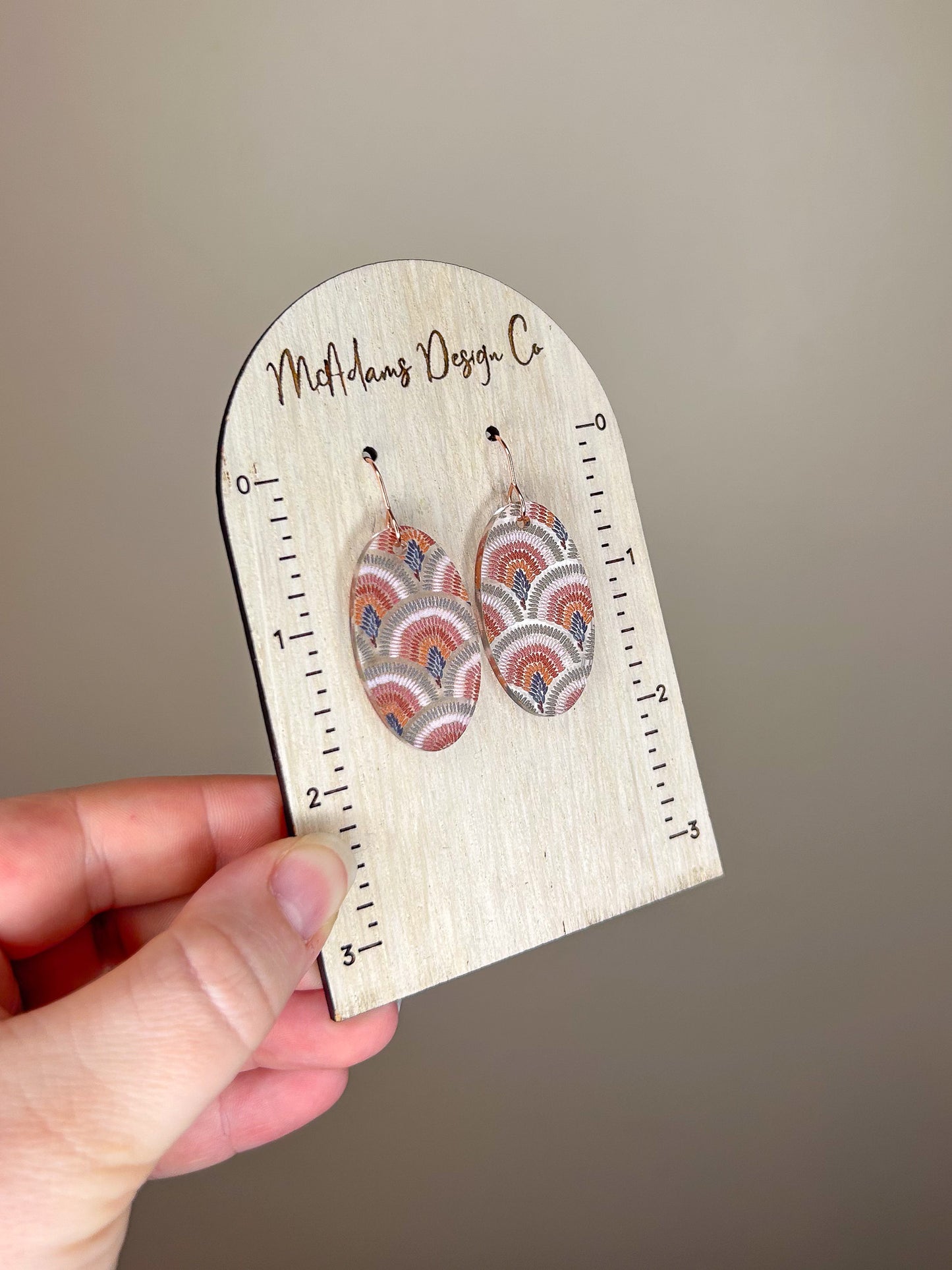 Boho Oval Acrylic Earrings