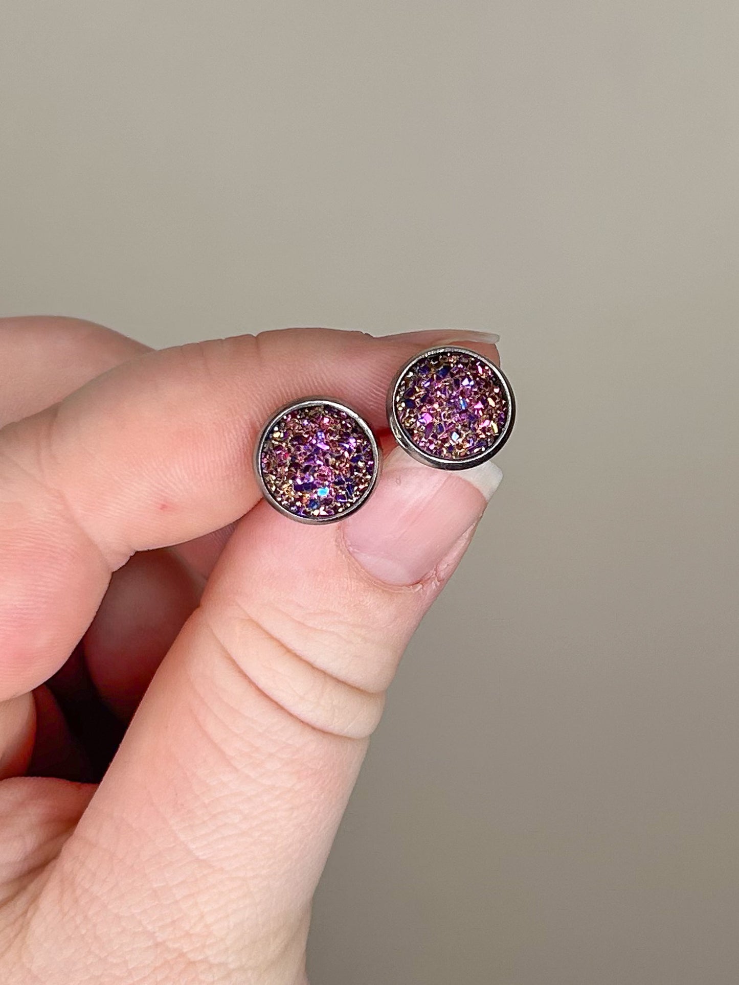 Hazel Druzy Studs
