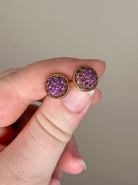 Hazel Druzy Studs