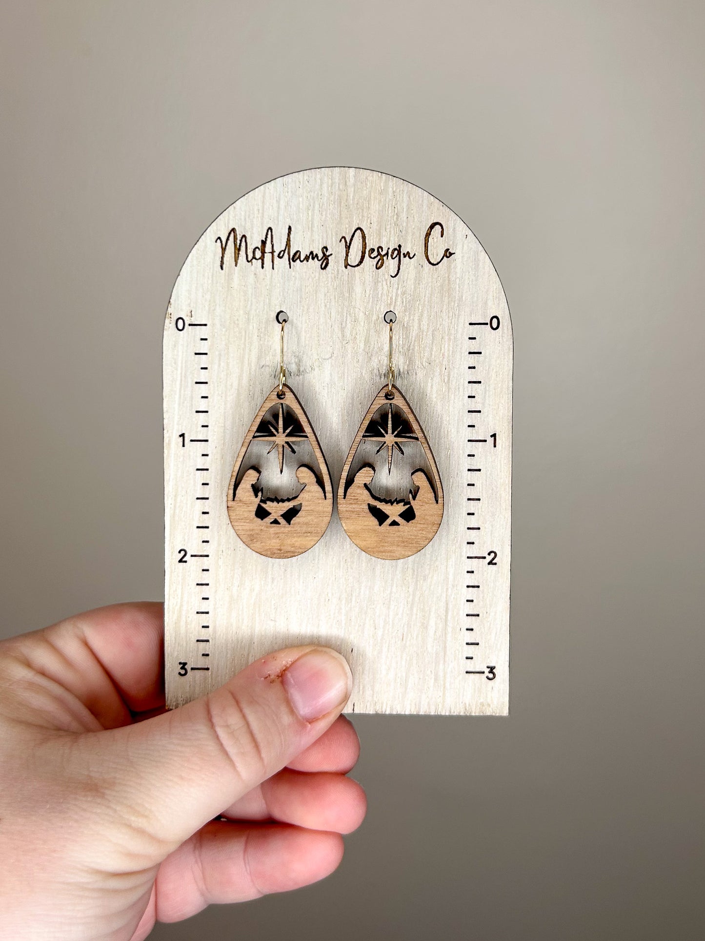 Nativity Wooden Earrings