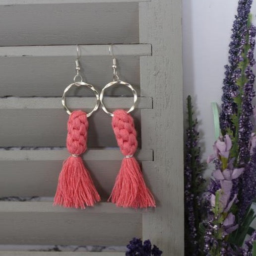 Braided Macrame Earrings