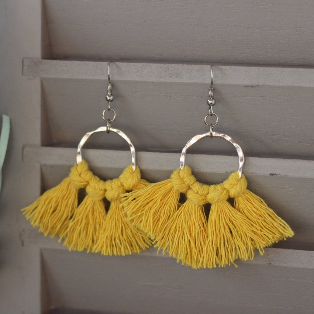Hoop Macrame Earrings