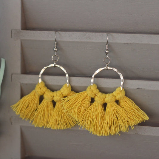 Hoop Macrame Earrings
