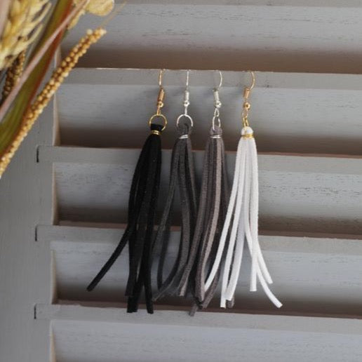 Faux Leather Earrings Tassel Earrings