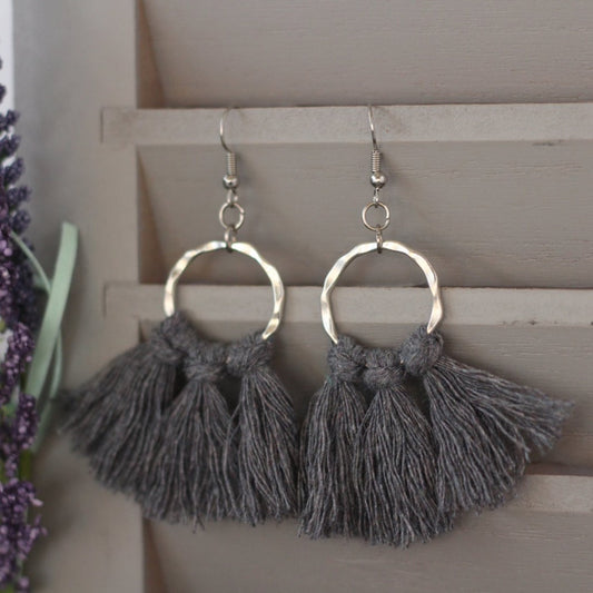 Hoop Macrame Earrings