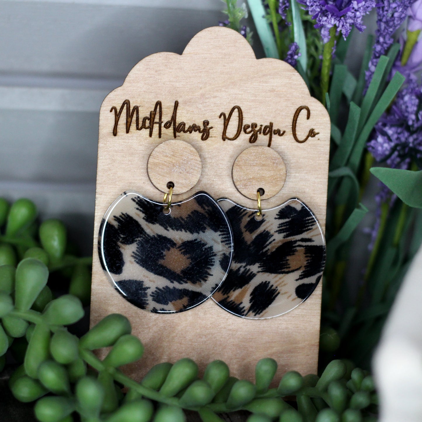 Wood & Acrylic Earrings